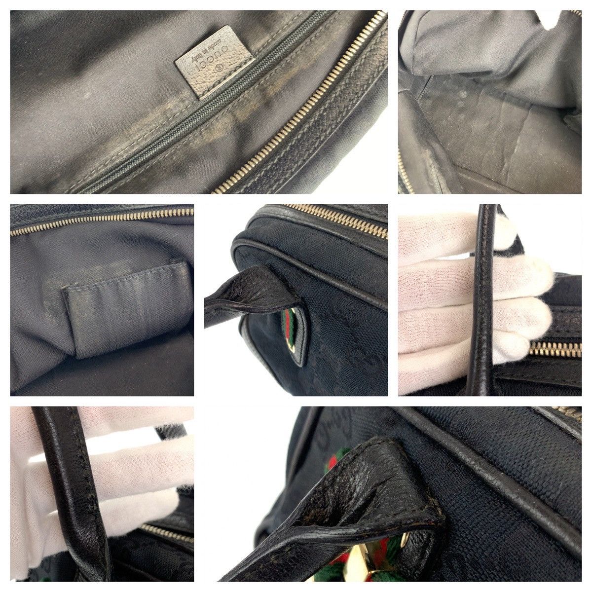 Gucci Gucci Gucci Princy Sherry Line GG Canvas/Leather Handbag 161720 Canvas Handbag 161720 in Very Good Condition Size ONE SIZE - 5 Thumbnail
