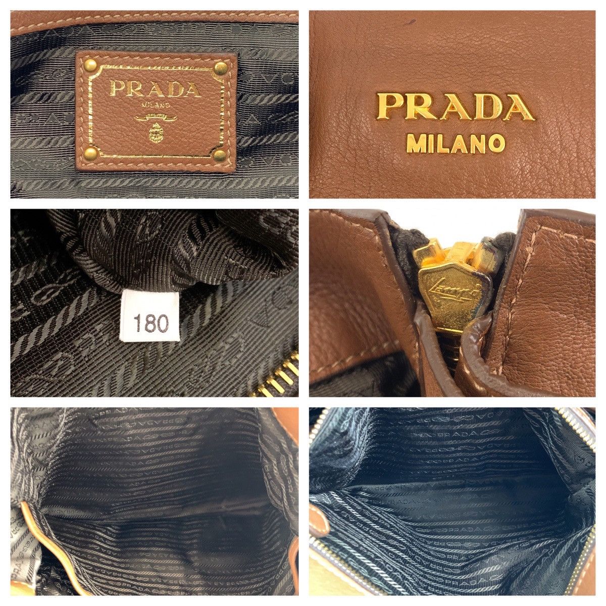 Prada Prada Prada VITELLO DAINO Leather Tote Bag BR4385 Leather Tote Bag BR4385 in Very Good Condition Size ONE SIZE - 4 Thumbnail
