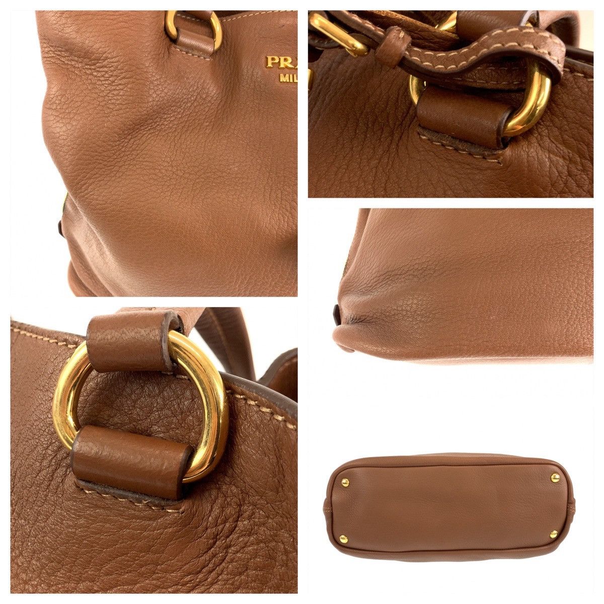 Prada Prada Prada VITELLO DAINO Leather Tote Bag BR4385 Leather Tote Bag BR4385 in Very Good Condition Size ONE SIZE - 6 Thumbnail