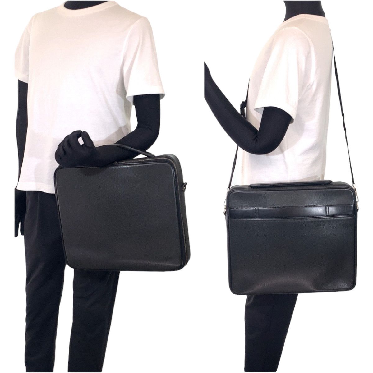 Louis Vuitton Louis Vuitton Louis Vuitton Taiga Odessa Black Leather Shoulder Bag M30832 Leather Shoulder Bag M30832 in Very Good Condition Size ONE SIZE - 8 Thumbnail