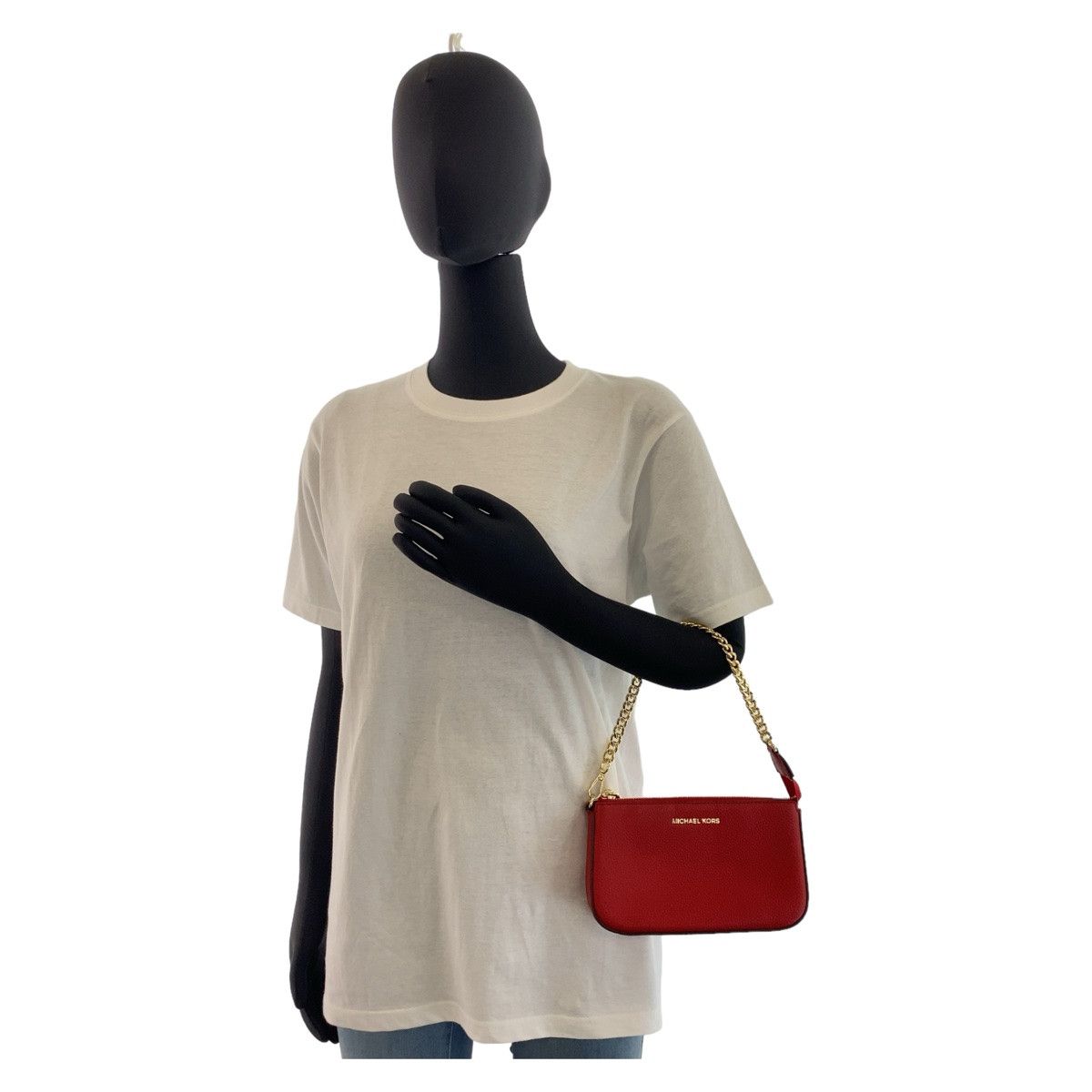 Michael Kors Michael Kors Michael Kors Jet Set Medium Leather Handbag Red Leather Handbag in Excellent Condition Size ONE SIZE - 6 Thumbnail