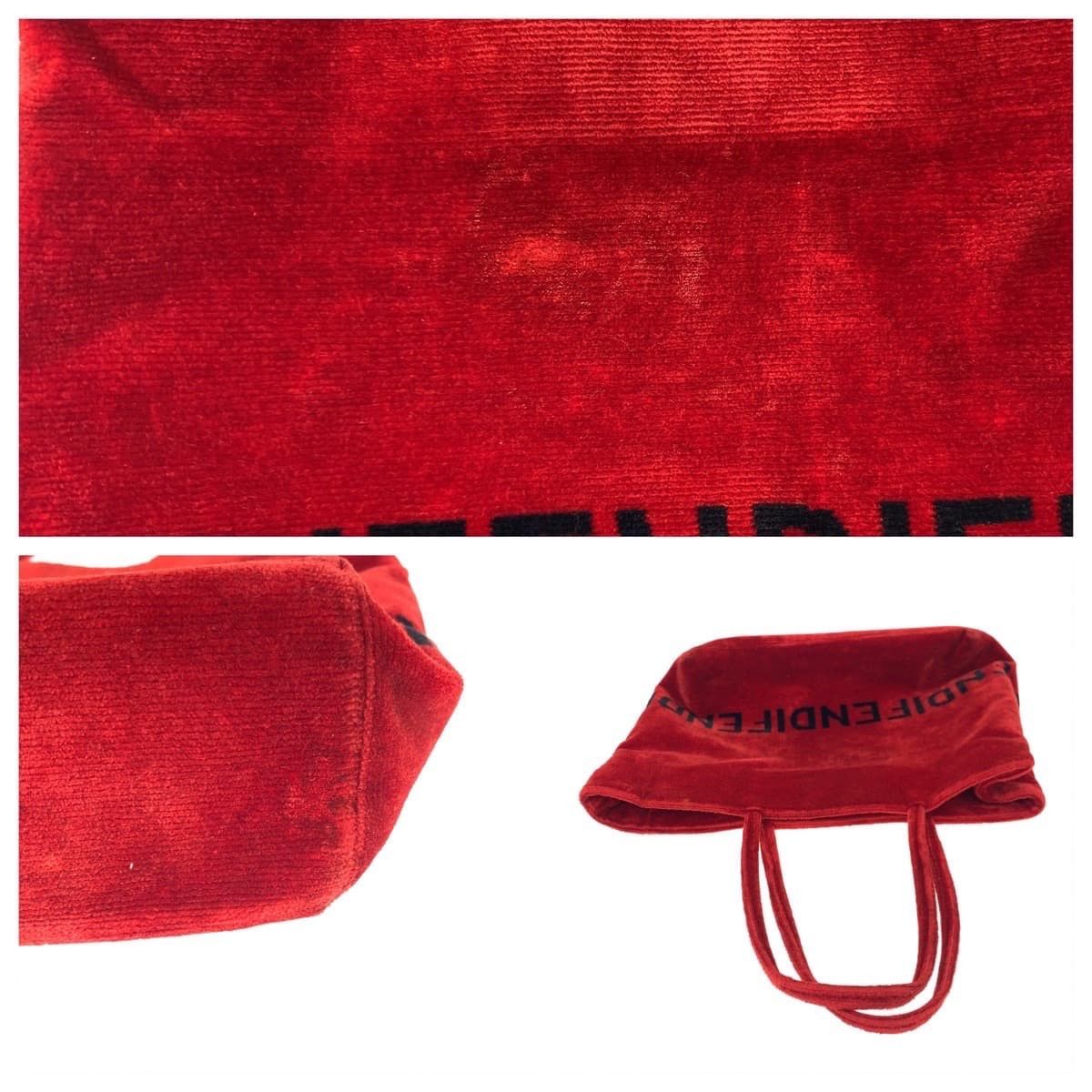 Fendi Fendi Fendi Vintage Red Corduroy Tote Bag 405454 Canvas Tote Bag 405454 in Very Good Condition Size ONE SIZE - 5 Thumbnail