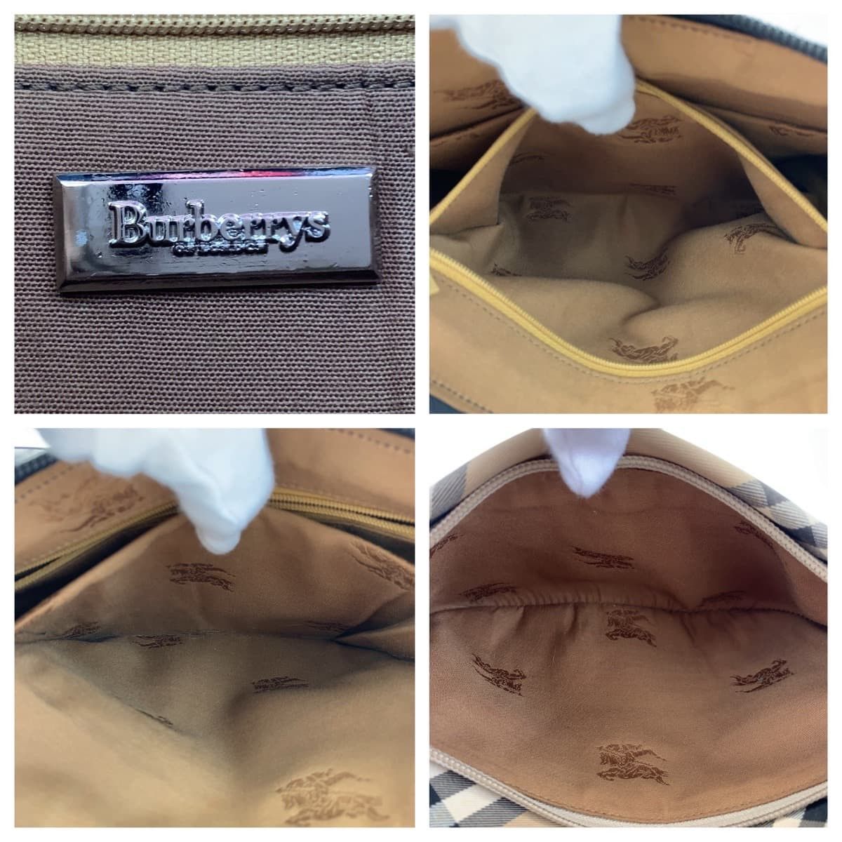 Burberry Burberry Burberry Nova Check Canvas/Leather Shoulder Bag 405445 Canvas Crossbody Bag 405445 in Very Good Condition Size ONE SIZE - 5 Thumbnail