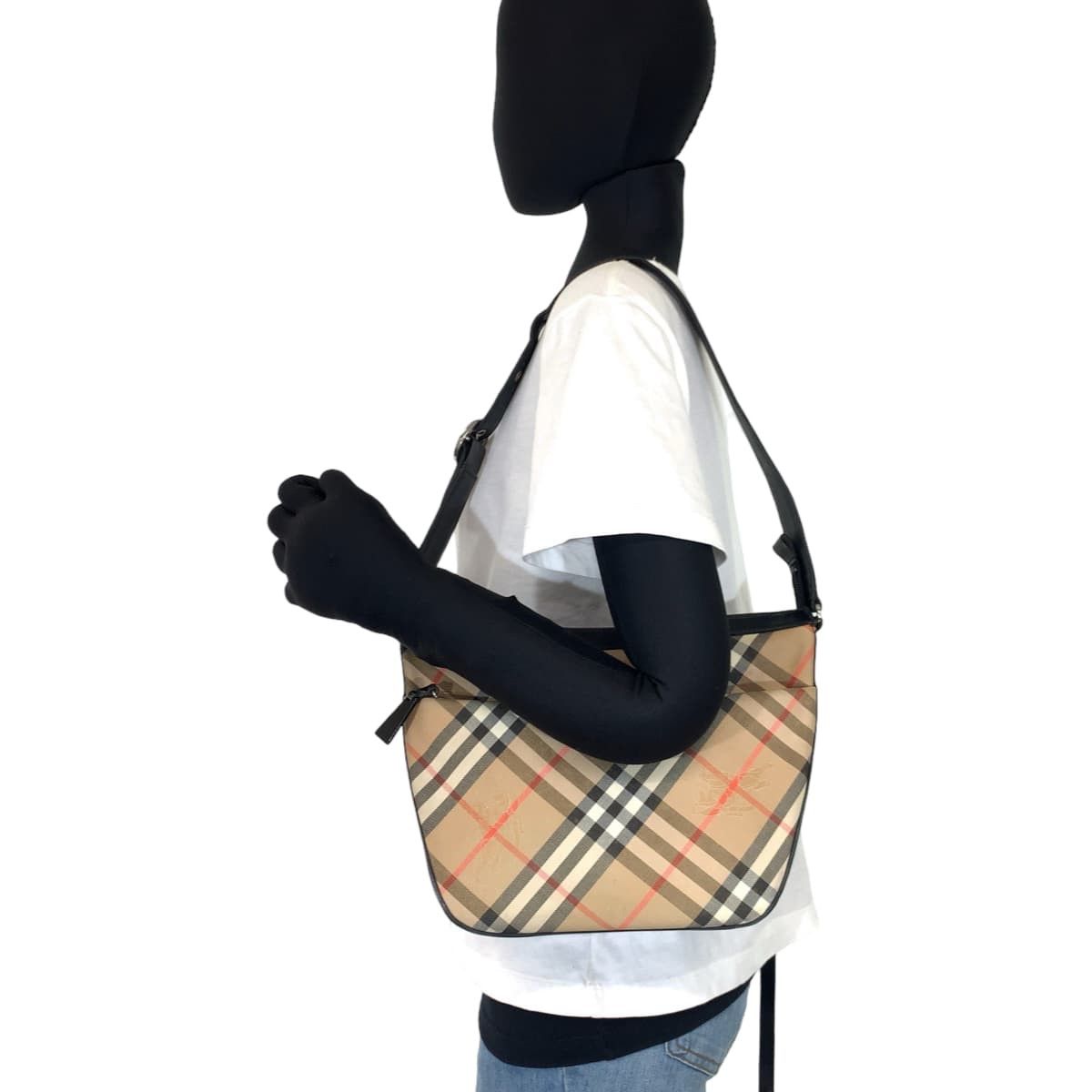Burberry Burberry Burberry Nova Check Canvas/Leather Shoulder Bag 405445 Canvas Crossbody Bag 405445 in Very Good Condition Size ONE SIZE - 7 Thumbnail