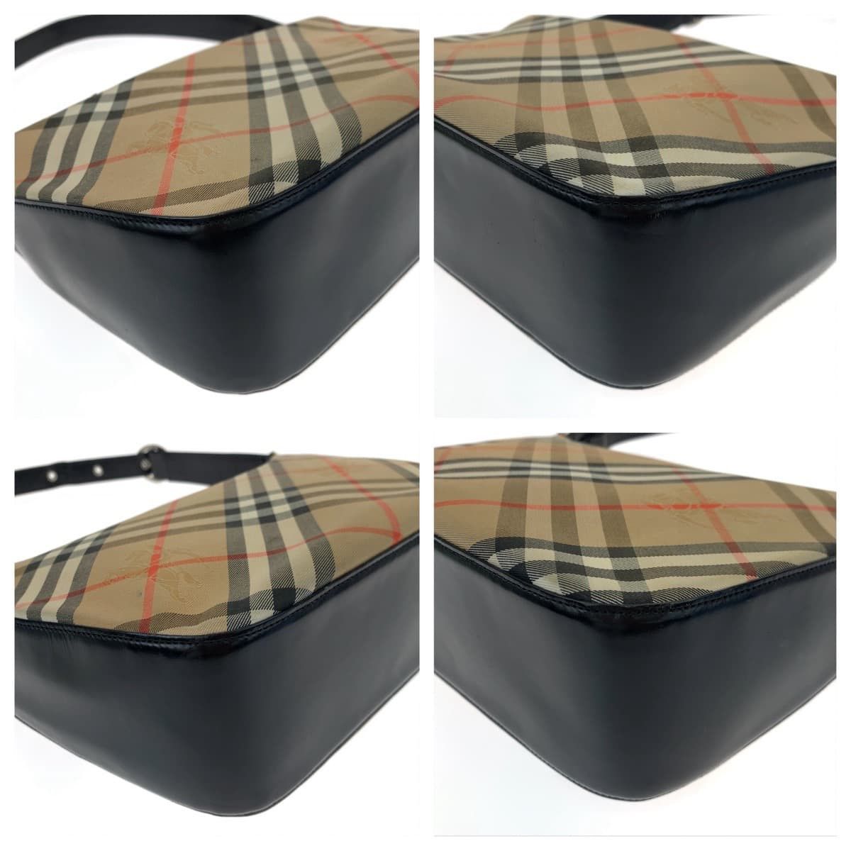 Burberry Burberry Burberry Nova Check Canvas/Leather Shoulder Bag 405445 Canvas Crossbody Bag 405445 in Very Good Condition Size ONE SIZE - 4 Thumbnail
