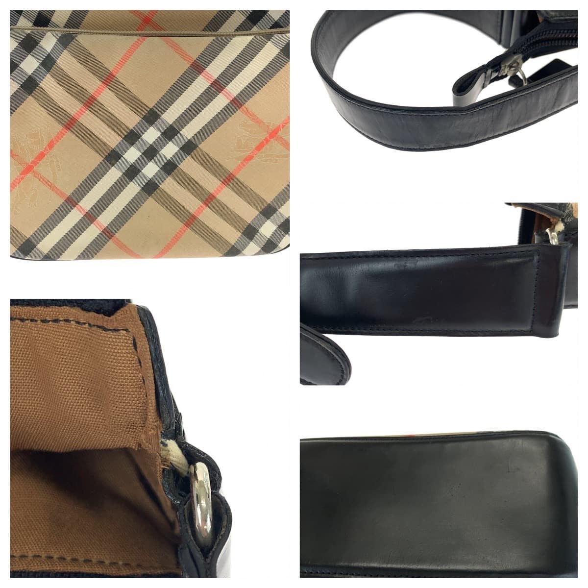 Burberry Burberry Burberry Nova Check Canvas/Leather Shoulder Bag 405445 Canvas Crossbody Bag 405445 in Very Good Condition Size ONE SIZE - 6 Thumbnail