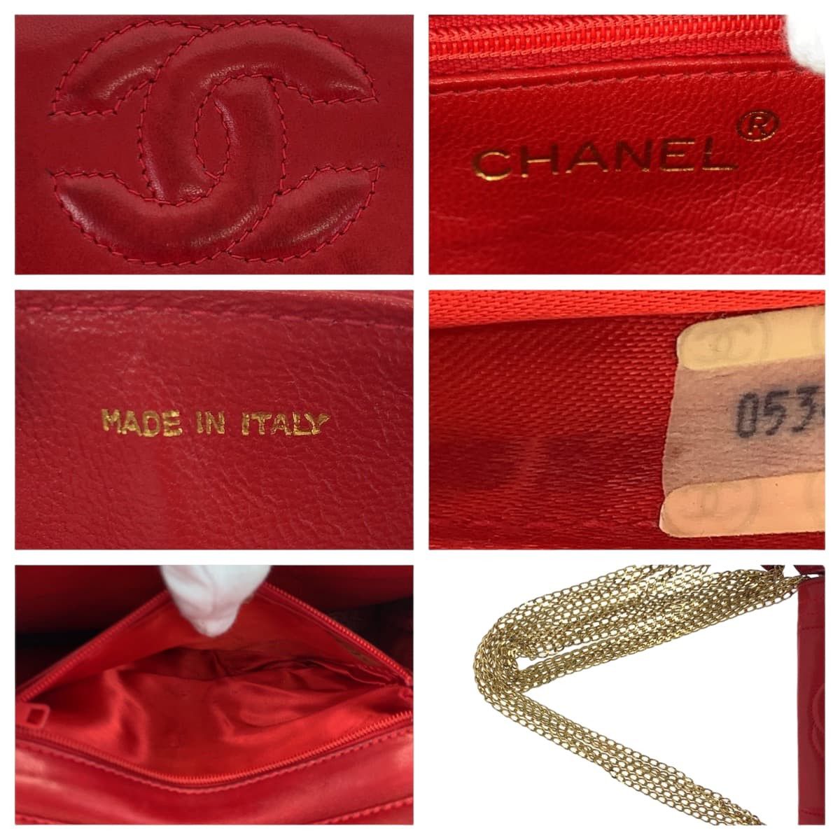 Chanel Chanel Chanel Vintage Mademoiselle Red Lambskin Shoulder Bag Leather Crossbody Bag 405453 in Very Good Condition Size ONE SIZE - 5 Thumbnail
