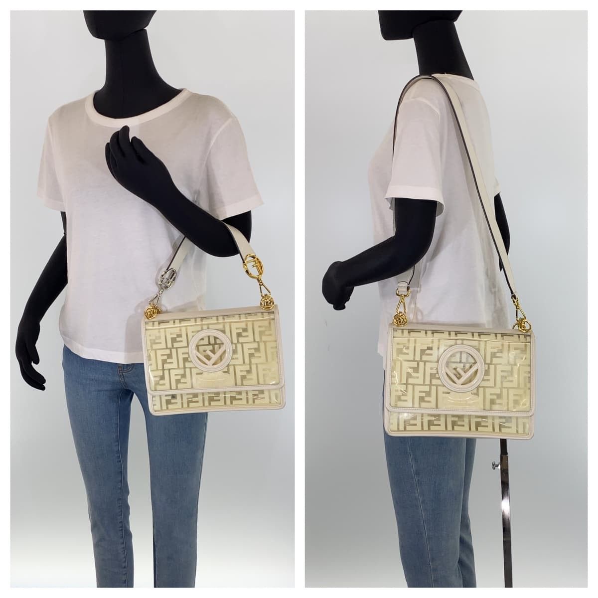 Fendi Fendi Fendi Can I F Vinyl/Leather Shoulder Bag 405501 Plastic Shoulder Bag 405501 in Very Good Condition Size ONE SIZE - 7 Thumbnail