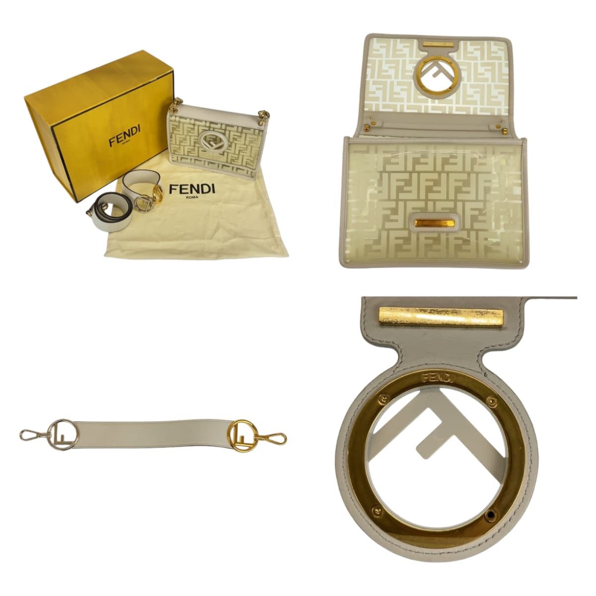 Fendi Fendi Fendi Can I F Vinyl/Leather Shoulder Bag 405501 Plastic Shoulder Bag 405501 in Very Good Condition Size ONE SIZE - 8 Thumbnail