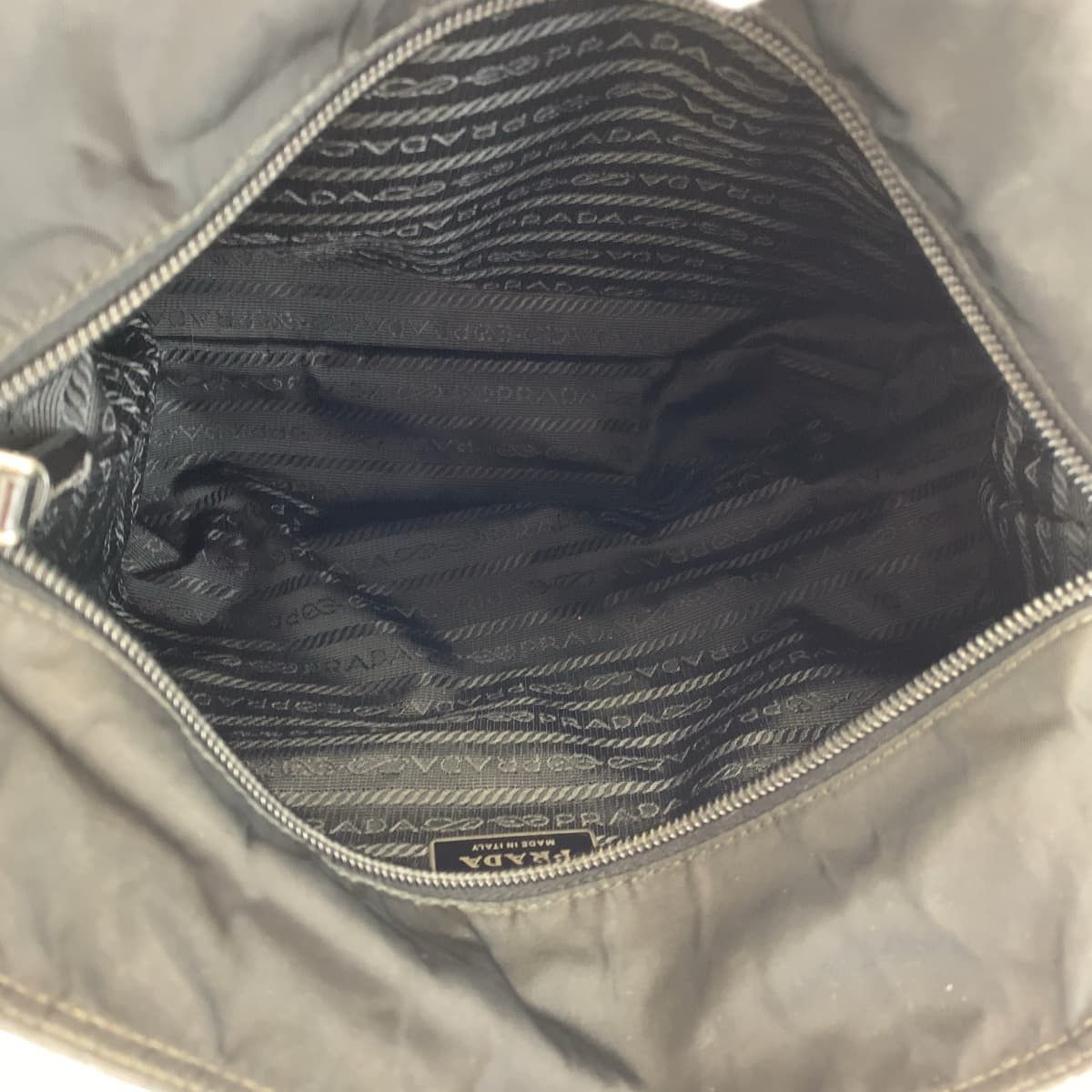 Prada Prada Prada Nylon Tessuto Logo Embossed 2-Way Handbag Canvas Handbag in Very Good Condition Size ONE SIZE - 9 Thumbnail