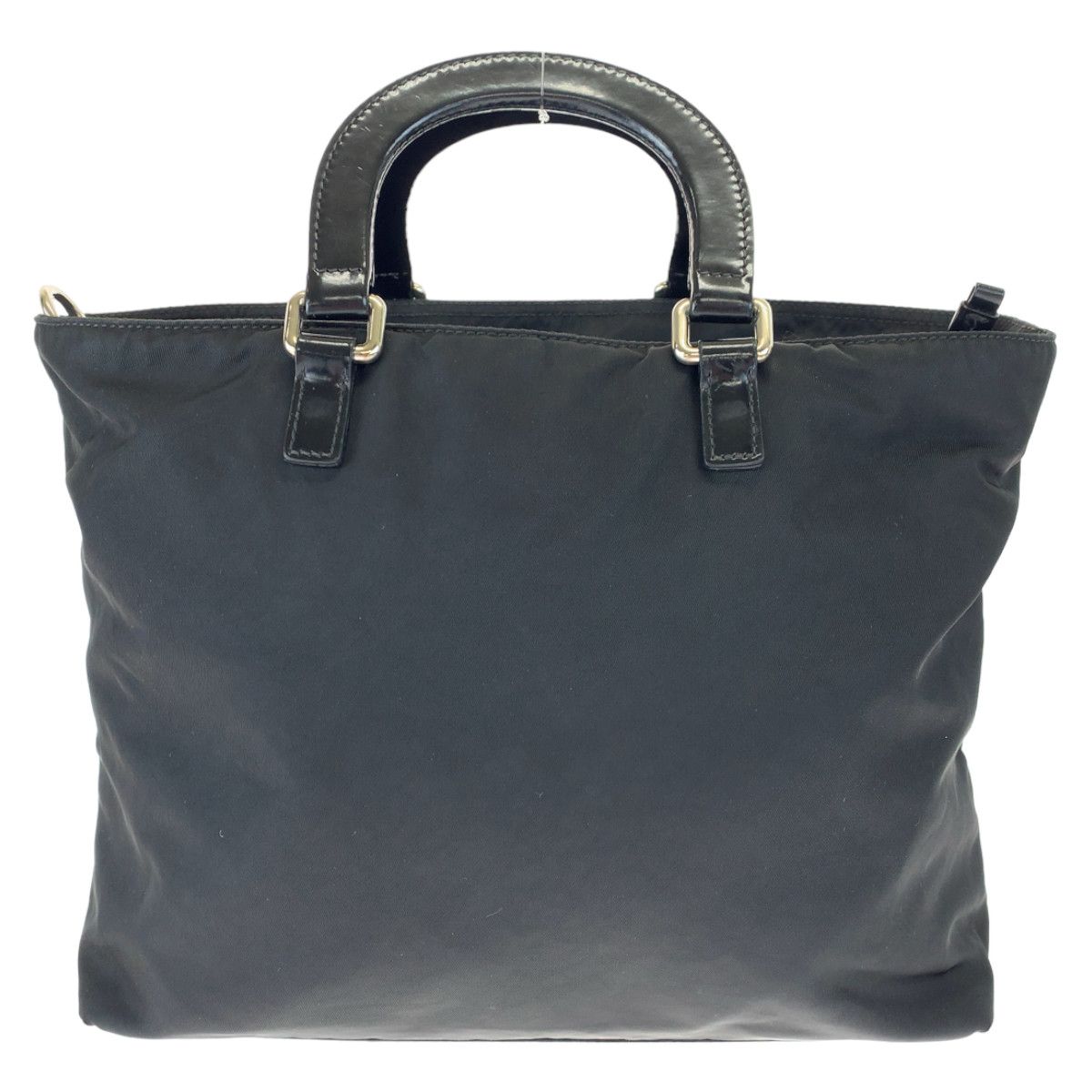 Prada Prada Prada Nylon Tessuto Logo Embossed 2-Way Handbag Canvas Handbag in Very Good Condition Size ONE SIZE - 3 Thumbnail