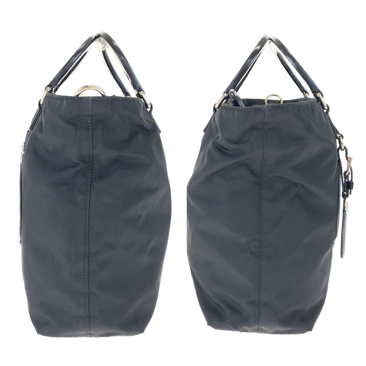 Prada Prada Prada Nylon Tessuto Logo Embossed 2-Way Handbag Canvas Handbag in Very Good Condition Size ONE SIZE - 8 Thumbnail