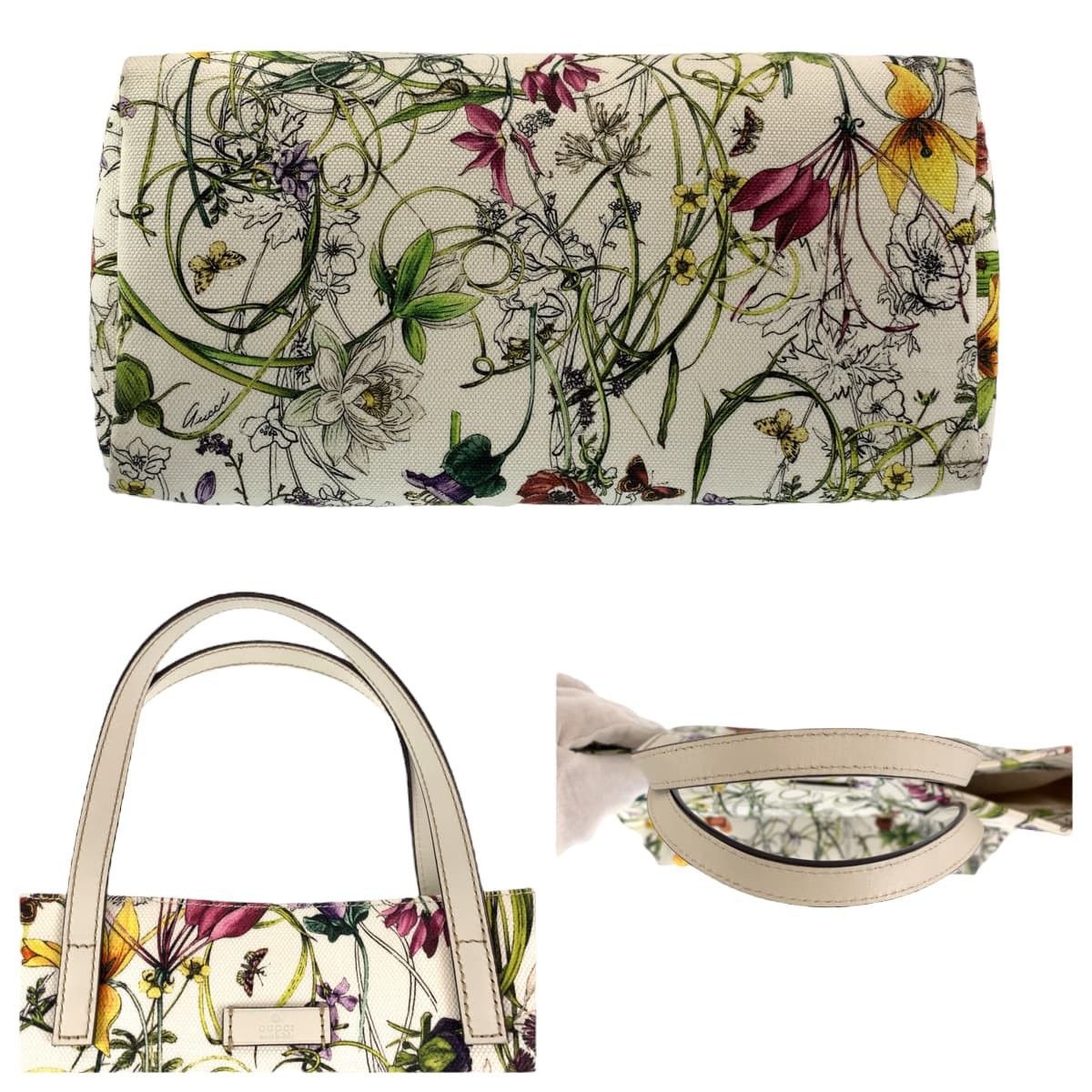 Gucci Gucci Gucci Flora Canvas Tote Bag 282439 Canvas Tote Bag 282439 in Great Condition Size ONE SIZE - 6 Thumbnail