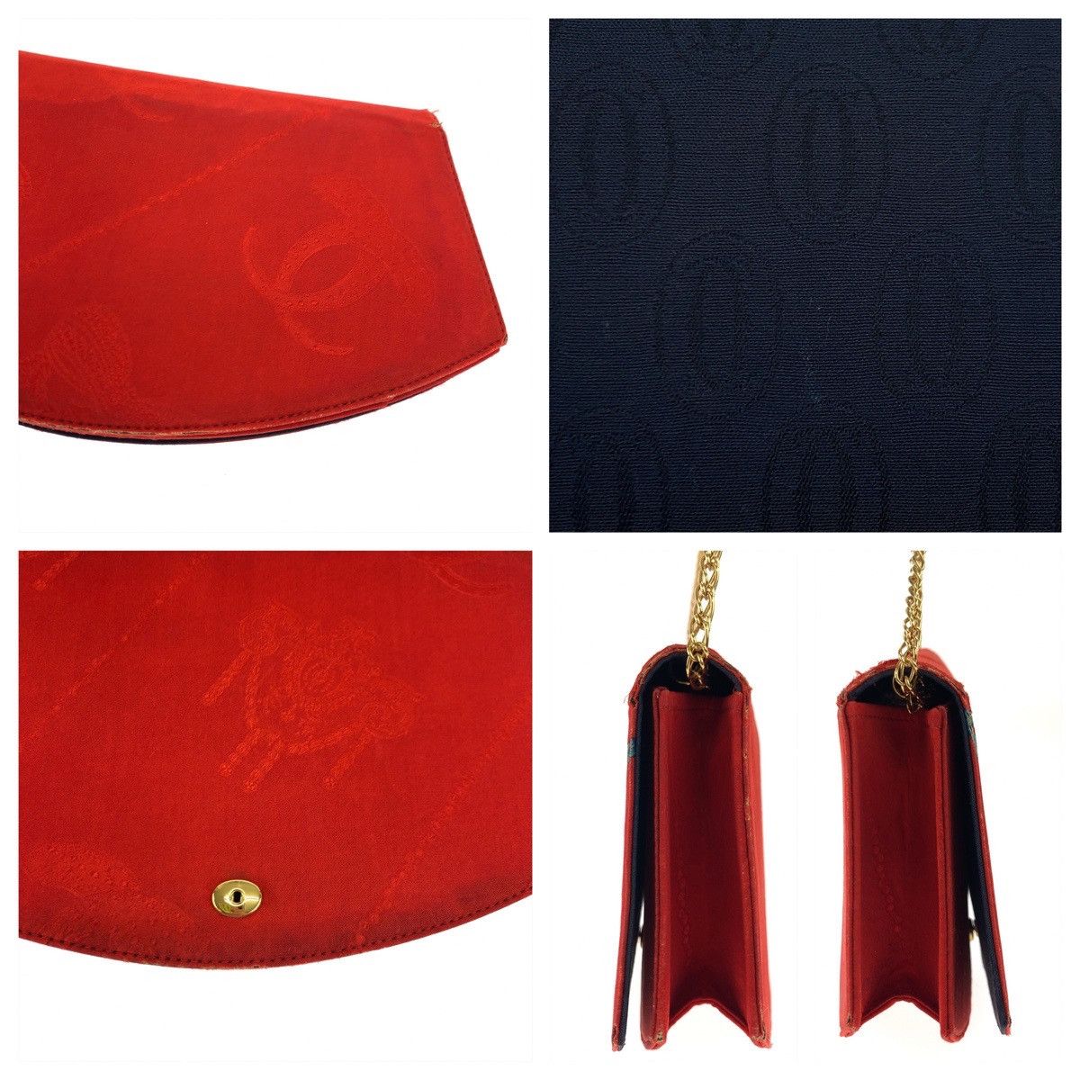Cartier Cartier Cartier Vintage Silk Jewelry Pattern Chain Shoulder Bag Canvas Crossbody Bag in Very Good Condition Size ONE SIZE - 7 Thumbnail