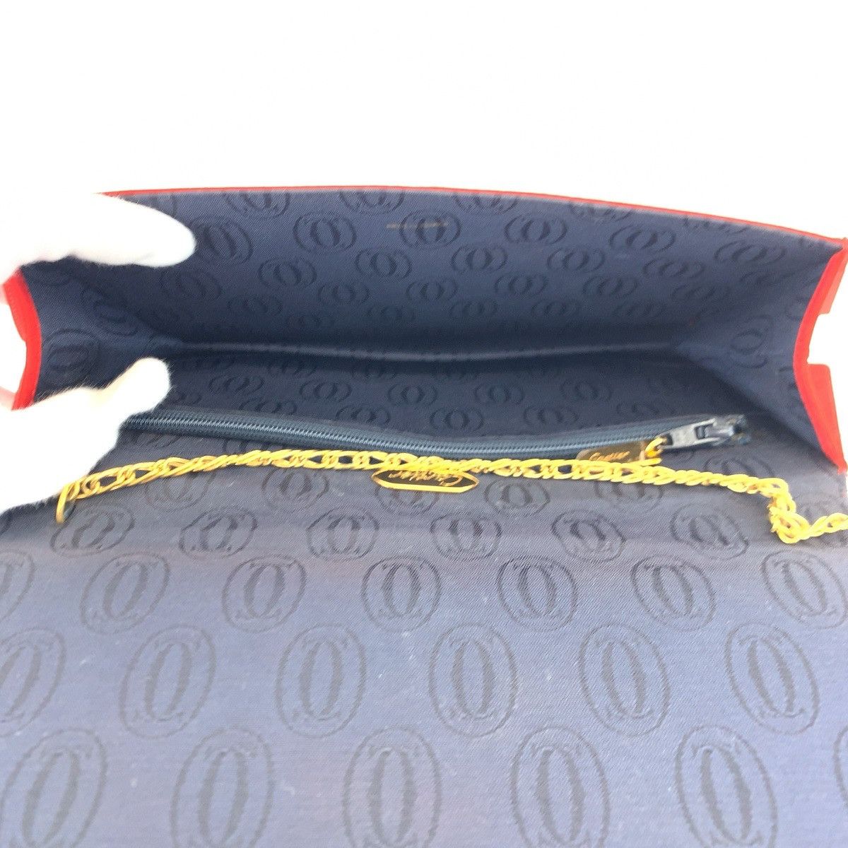 Cartier Cartier Cartier Vintage Silk Jewelry Pattern Chain Shoulder Bag Canvas Crossbody Bag in Very Good Condition Size ONE SIZE - 9 Thumbnail
