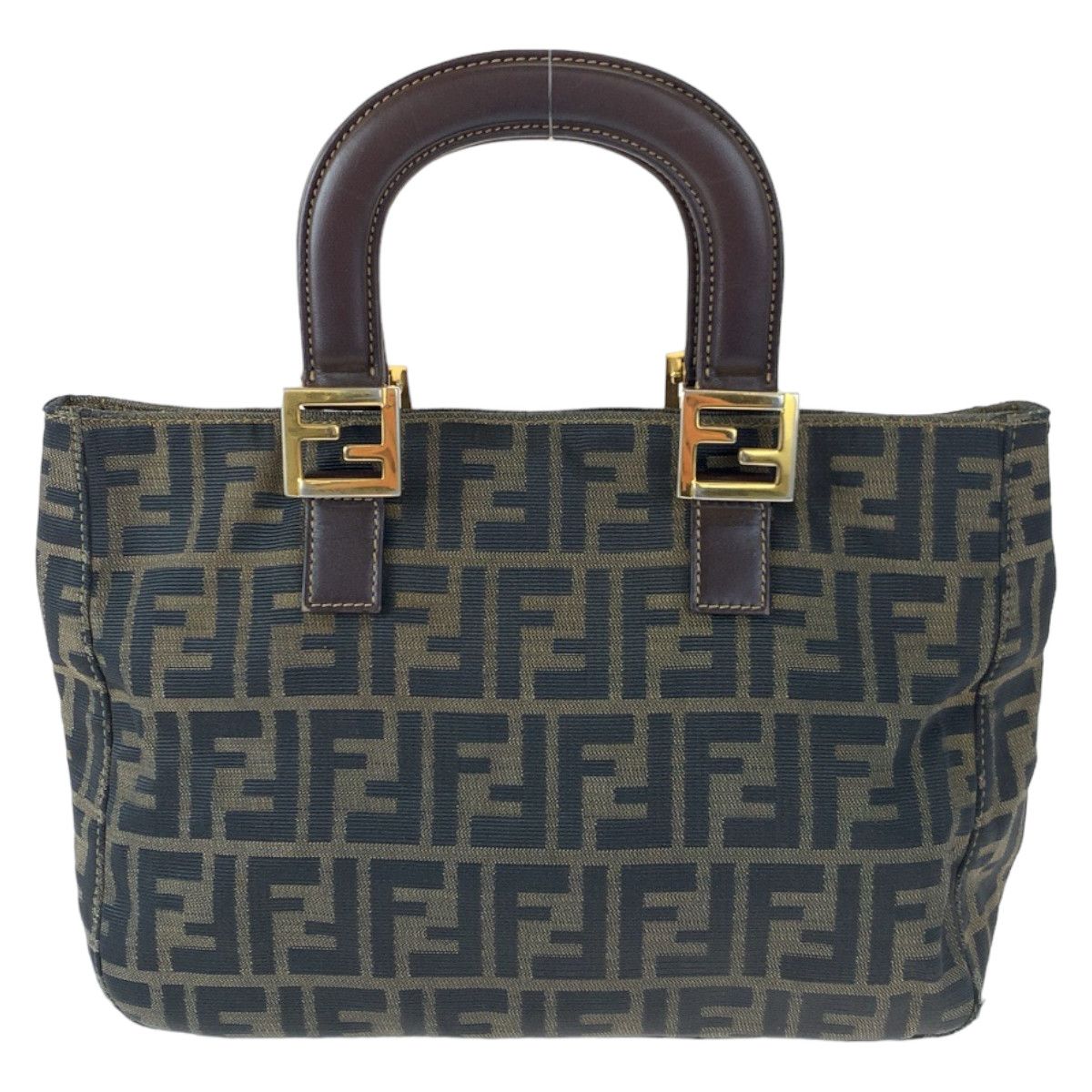 Fendi Fendi Fendi Zucca Canvas Leather Tote Handbag Canvas Tote Bag in Very Good Condition Size ONE SIZE - 2 Thumbnail