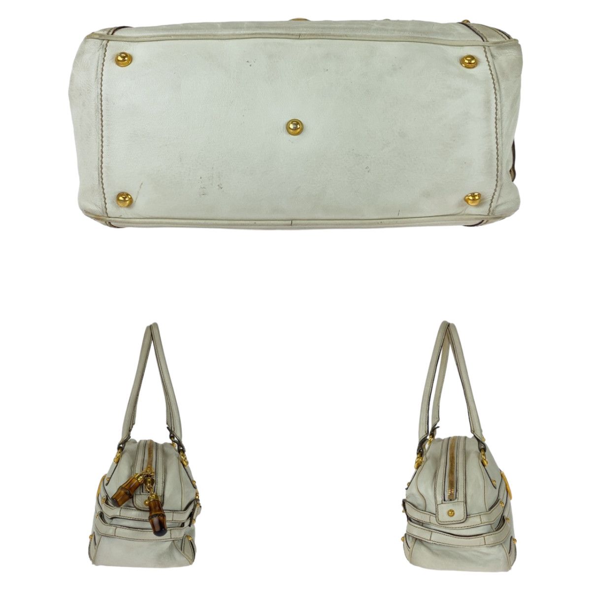 Gucci Gucci Gucci Bamboo Horsebit Leather Handbag 159399 Leather Handbag 159399 in Very Good Condition Size ONE SIZE - 9 Thumbnail