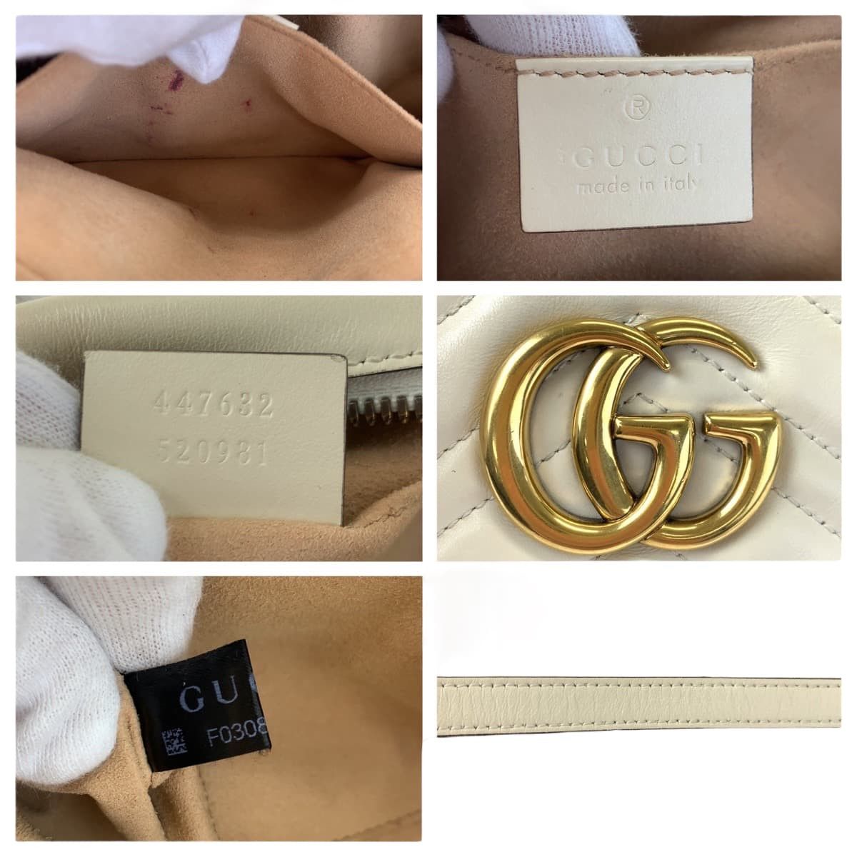 Gucci Gucci Gucci GG Marmont Leather Shoulder Bag 447632 Leather Crossbody Bag 447632 in Very Good Condition Size ONE SIZE - 4 Thumbnail