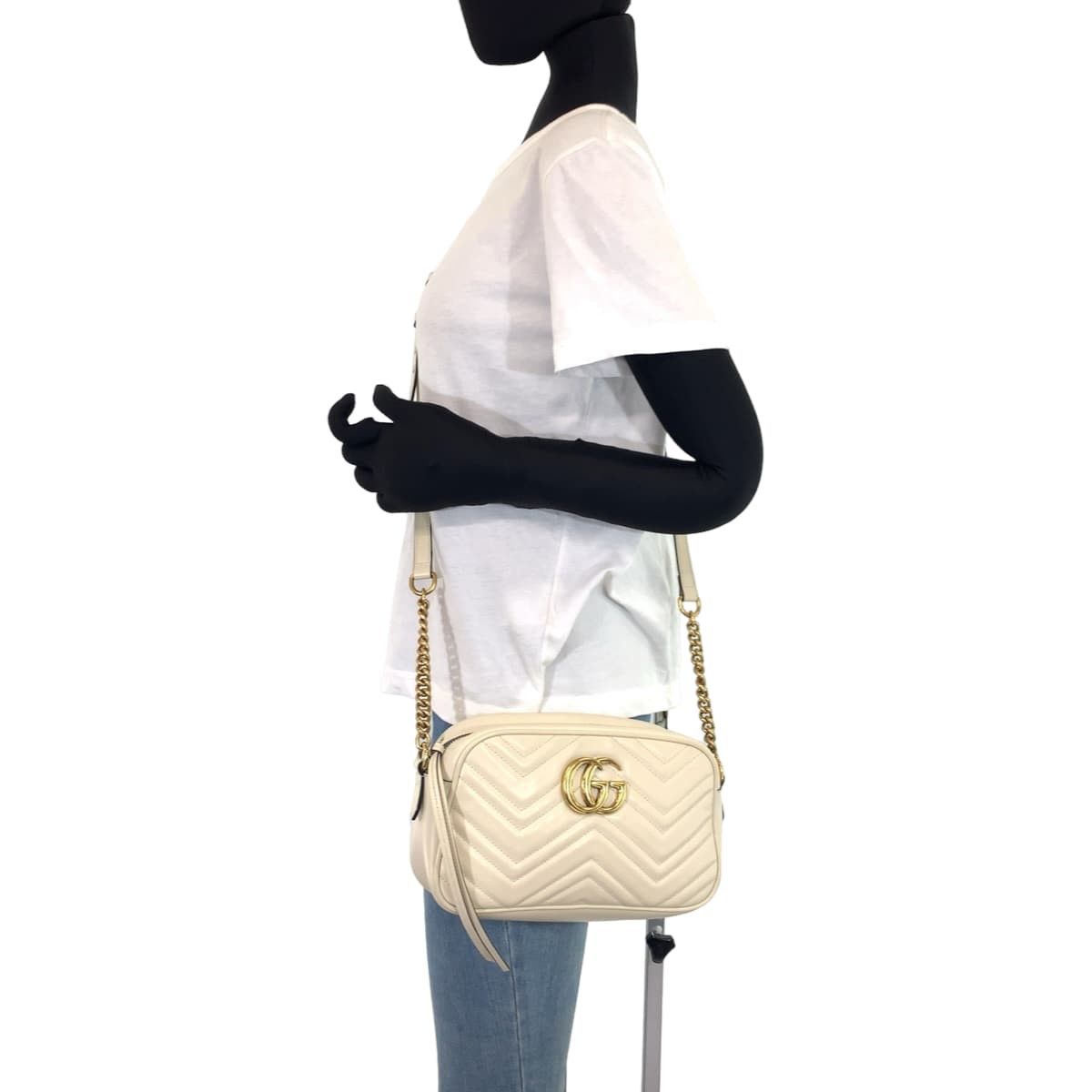 Gucci Gucci Gucci GG Marmont Leather Shoulder Bag 447632 Leather Crossbody Bag 447632 in Very Good Condition Size ONE SIZE - 6 Thumbnail