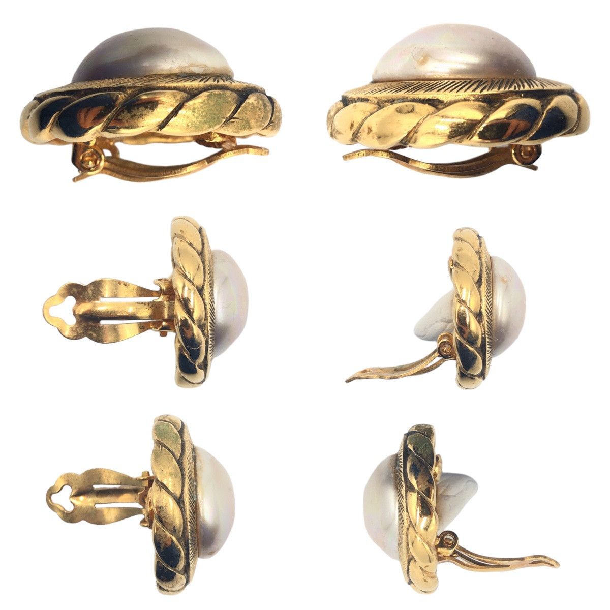 Chanel Chanel Chanel Metal Faux Pearl Earrings 405355 Plastic Earrings 405355 in Very Good Condition Size ONE SIZE - 6 Thumbnail