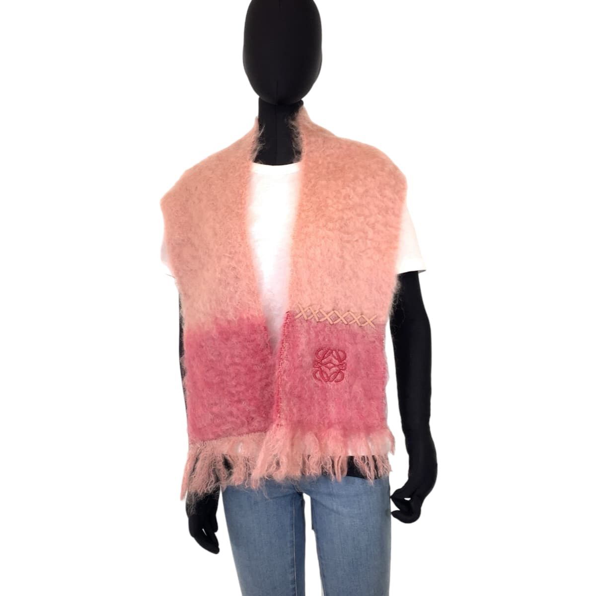 Loewe Loewe Loewe Anagram Wool Mohair Scarf Canvas Scarf Size ONE SIZE - 5 Thumbnail