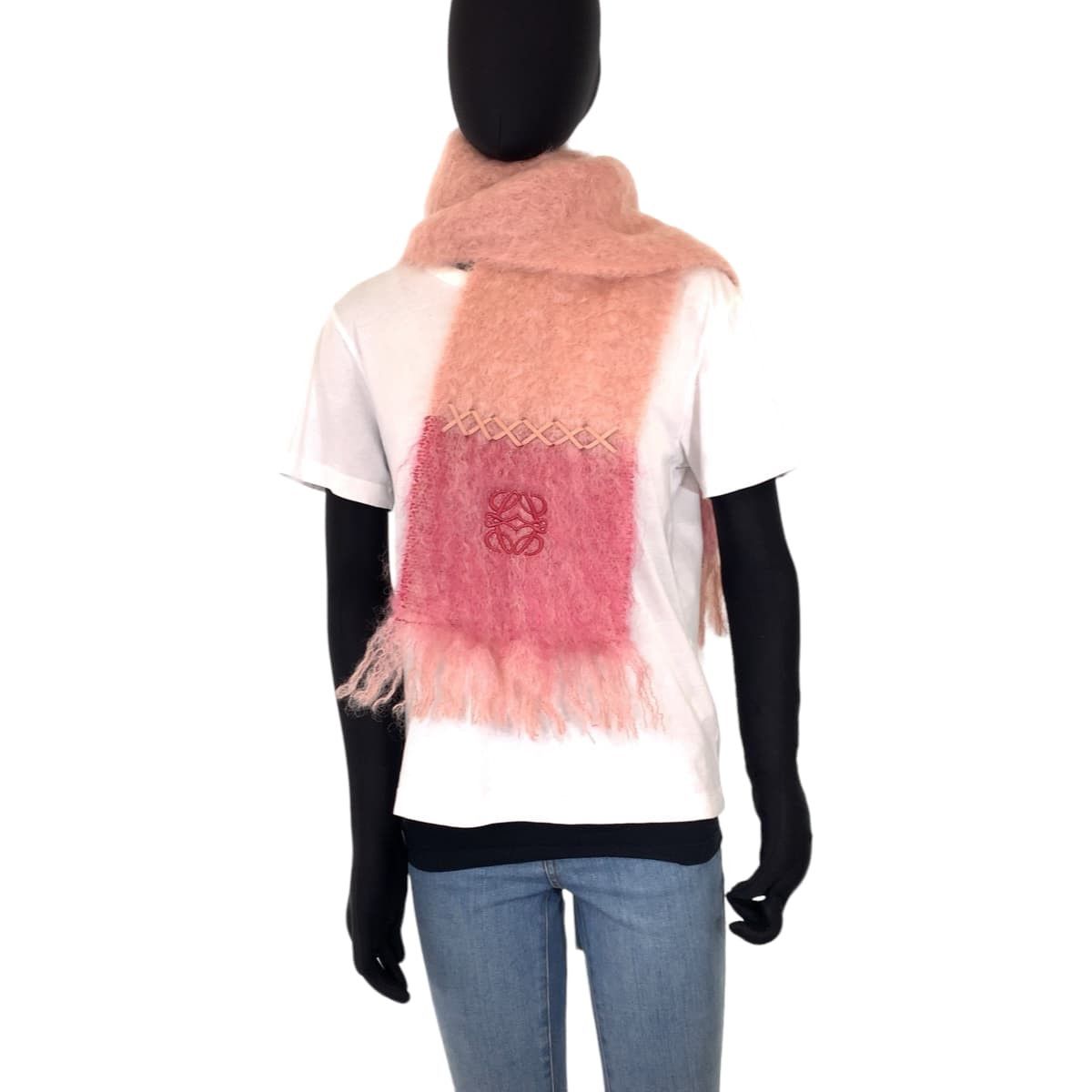 Loewe Loewe Loewe Anagram Wool Mohair Scarf Canvas Scarf Size ONE SIZE - 6 Thumbnail