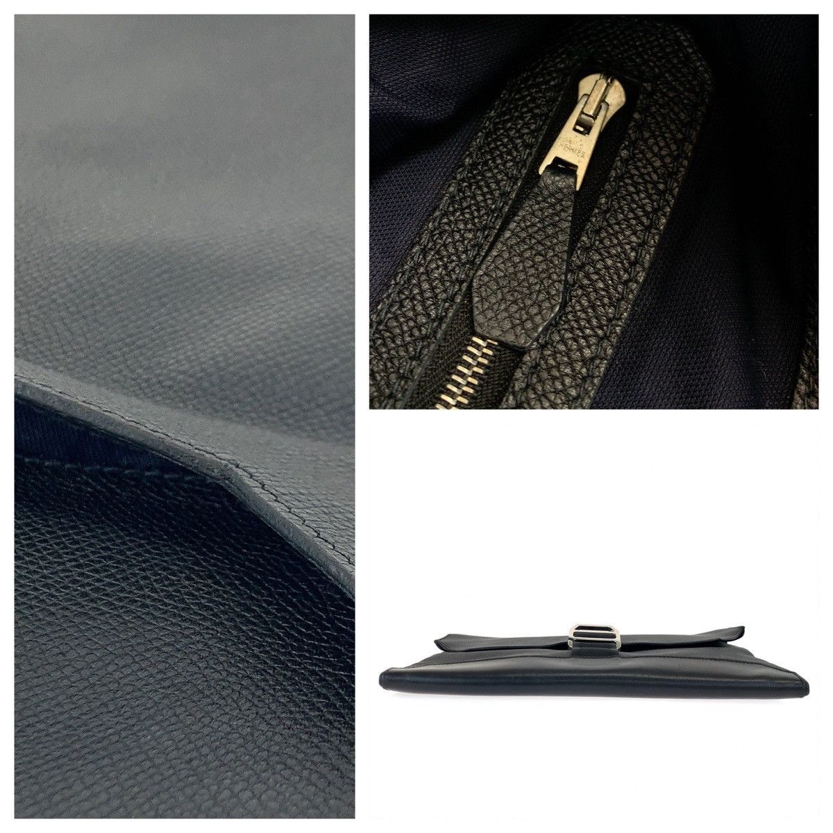 Hermes Hermes Hermes Leather City Slide Clutch Bag Leather Clutch Bag in Very Good Condition Size ONE SIZE - 7 Thumbnail