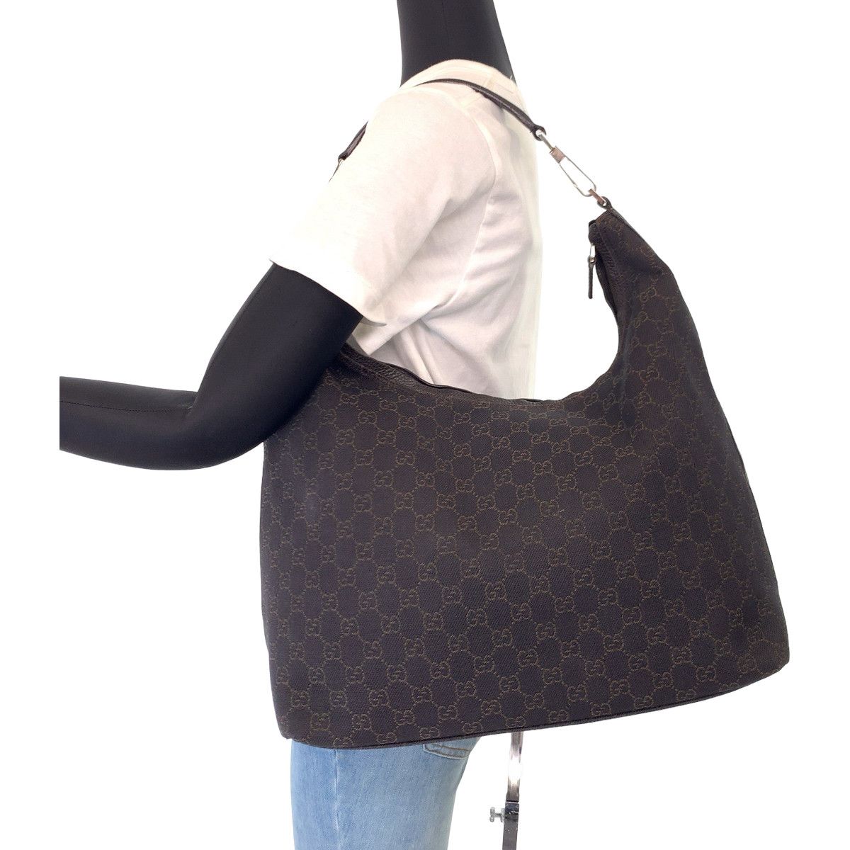 Gucci Gucci Gucci GG Canvas Hobo Shoulder Bag 246892 Canvas Shoulder Bag 246892 in Very Good Condition Size ONE SIZE - 6 Thumbnail
