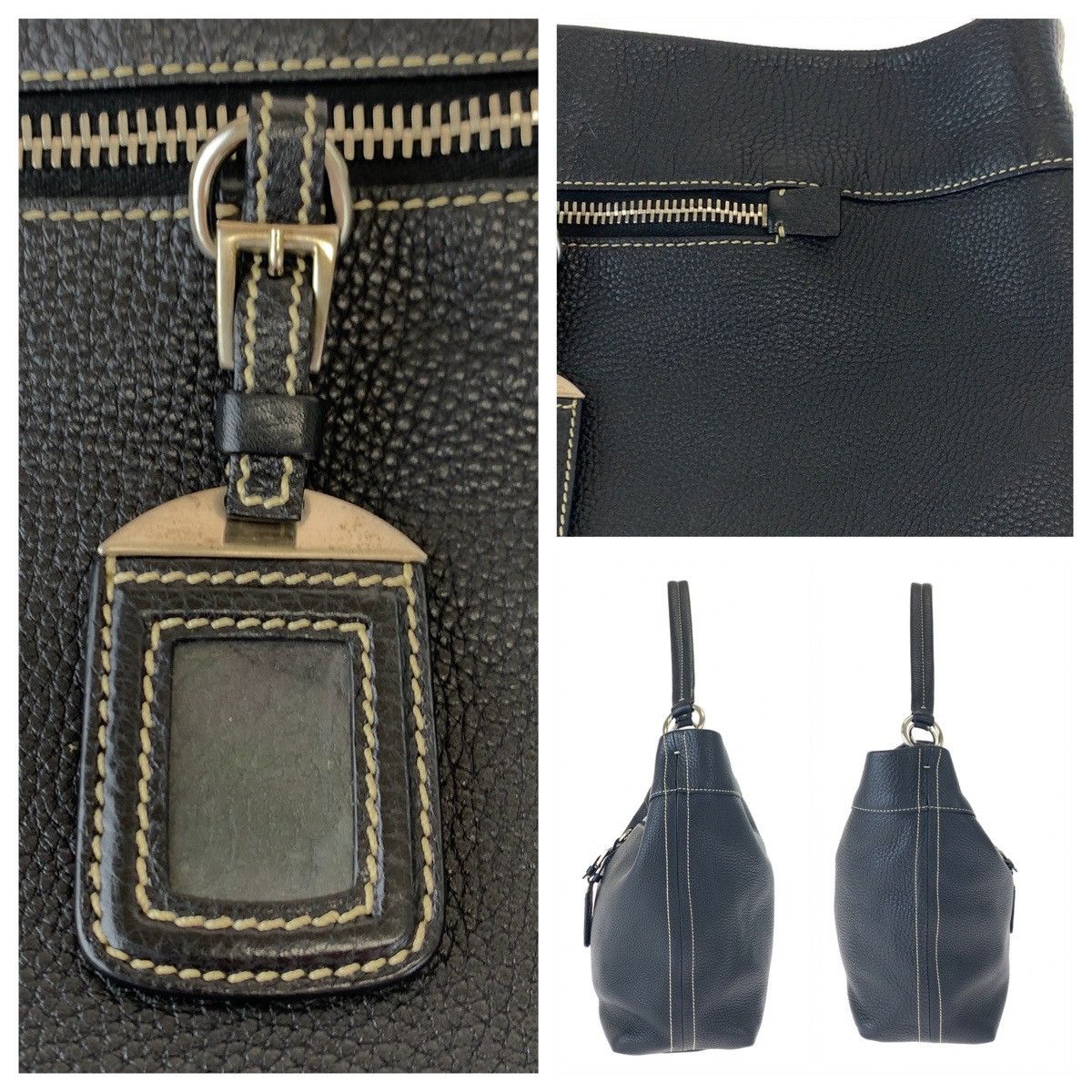 Prada Prada Prada Black Leather One-Shoulder Bag Leather Shoulder Bag in Very Good Condition Size ONE SIZE - 6 Thumbnail