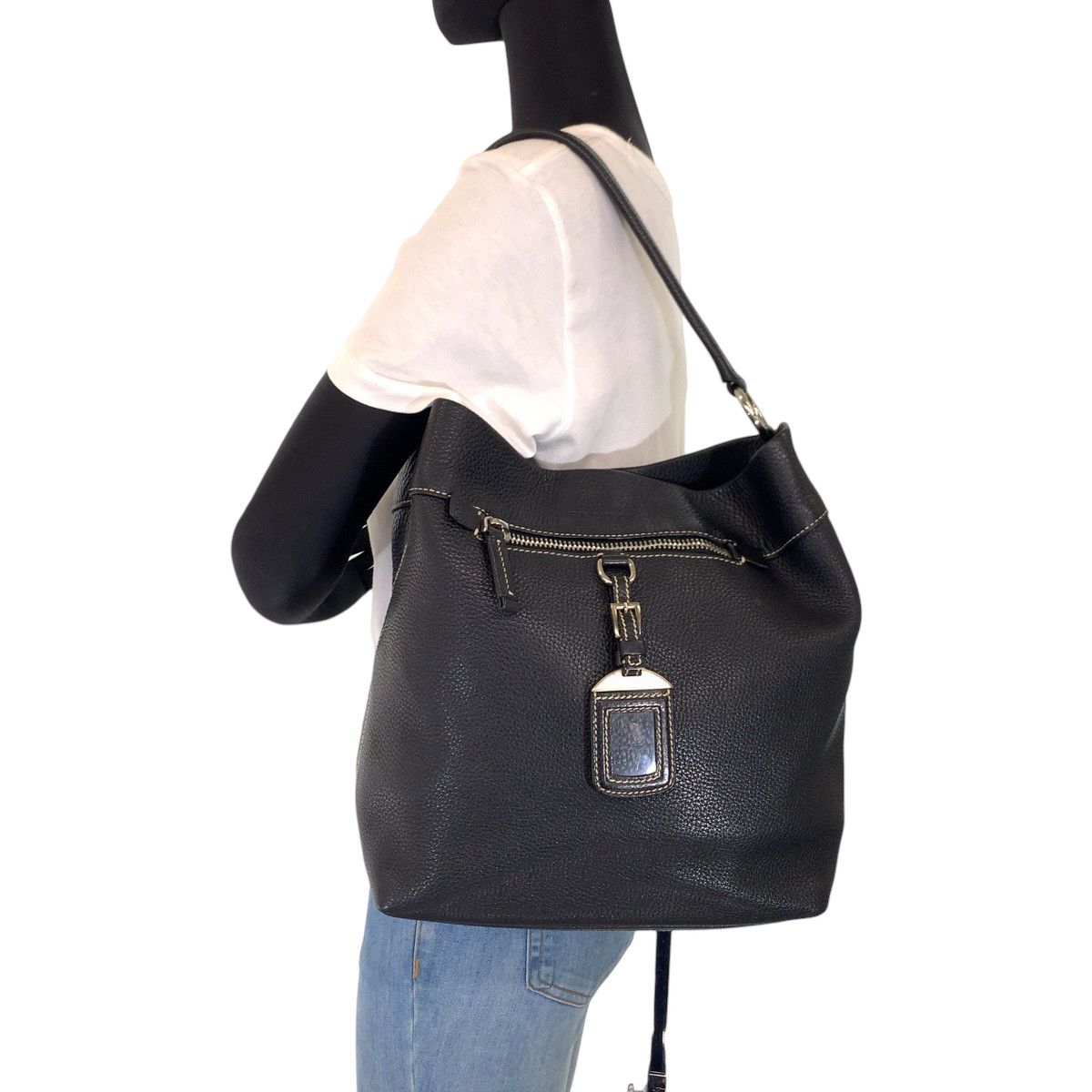 Prada Prada Prada Black Leather One-Shoulder Bag Leather Shoulder Bag in Very Good Condition Size ONE SIZE - 7 Thumbnail