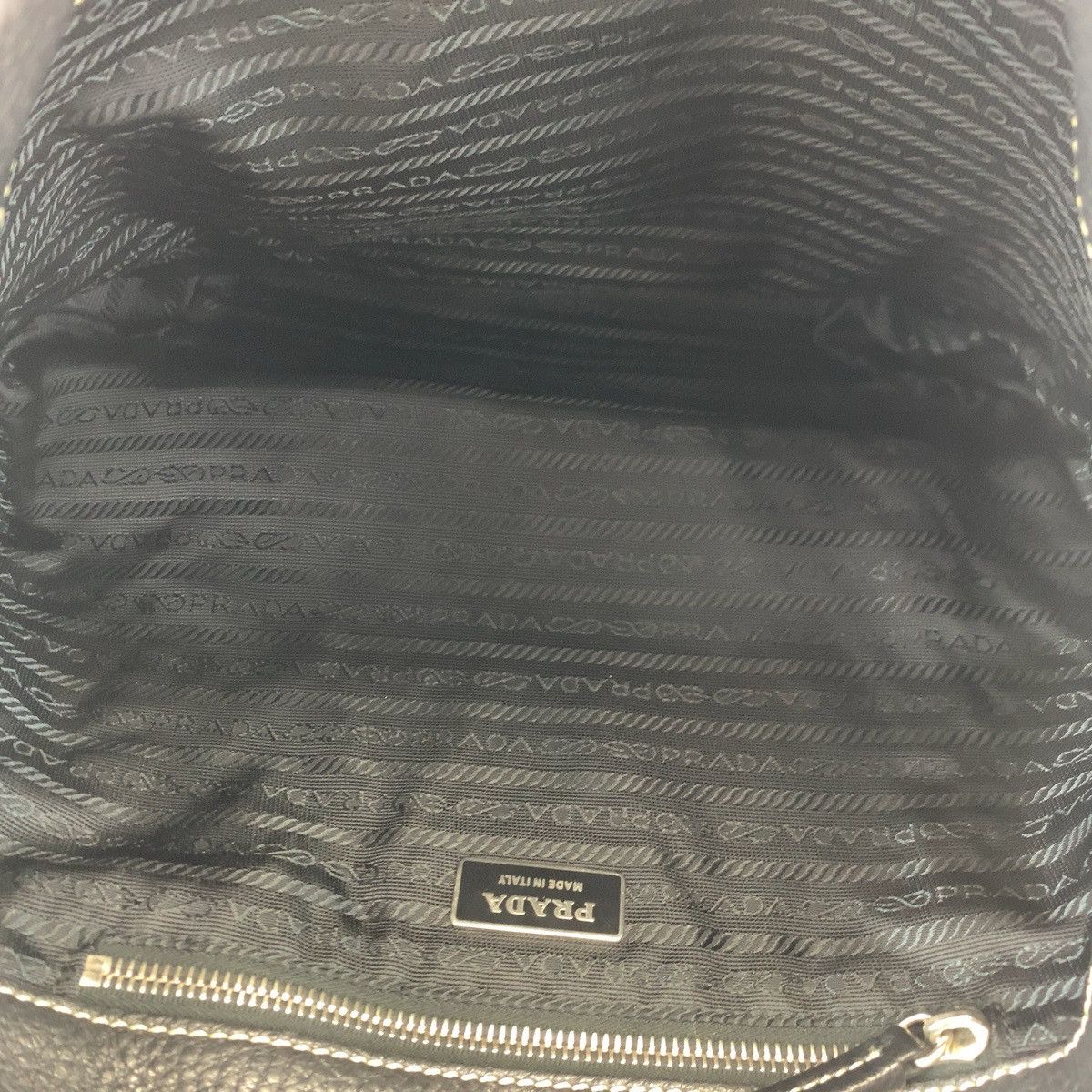 Prada Prada Prada Black Leather One-Shoulder Bag Leather Shoulder Bag in Very Good Condition Size ONE SIZE - 8 Thumbnail
