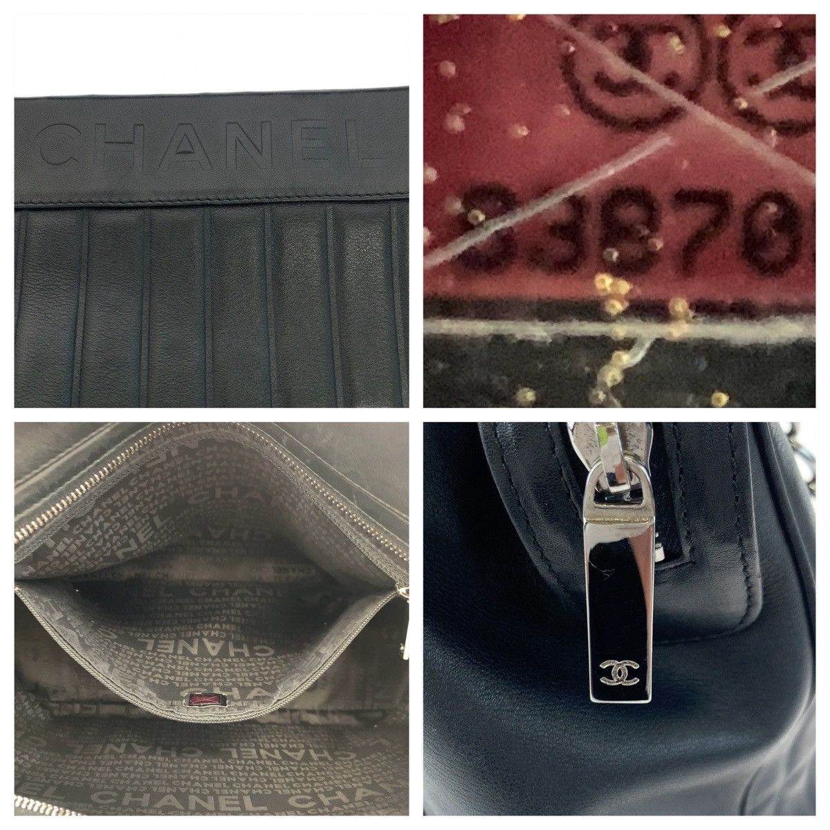 Chanel Chanel Chanel Vintage Lambskin Logo Chain Shoulder Bag Leather Shoulder Bag 838**** in Very Good Condition Size ONE SIZE - 4 Thumbnail