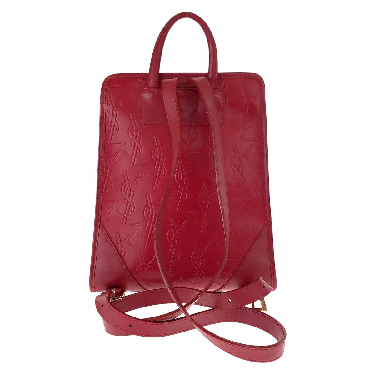 Yves Saint Laurent Yves Saint Laurent Yves Saint Laurent Vintage Red Leather Backpack Leather Backpack in Very Good Condition Size ONE SIZE - 2 Thumbnail