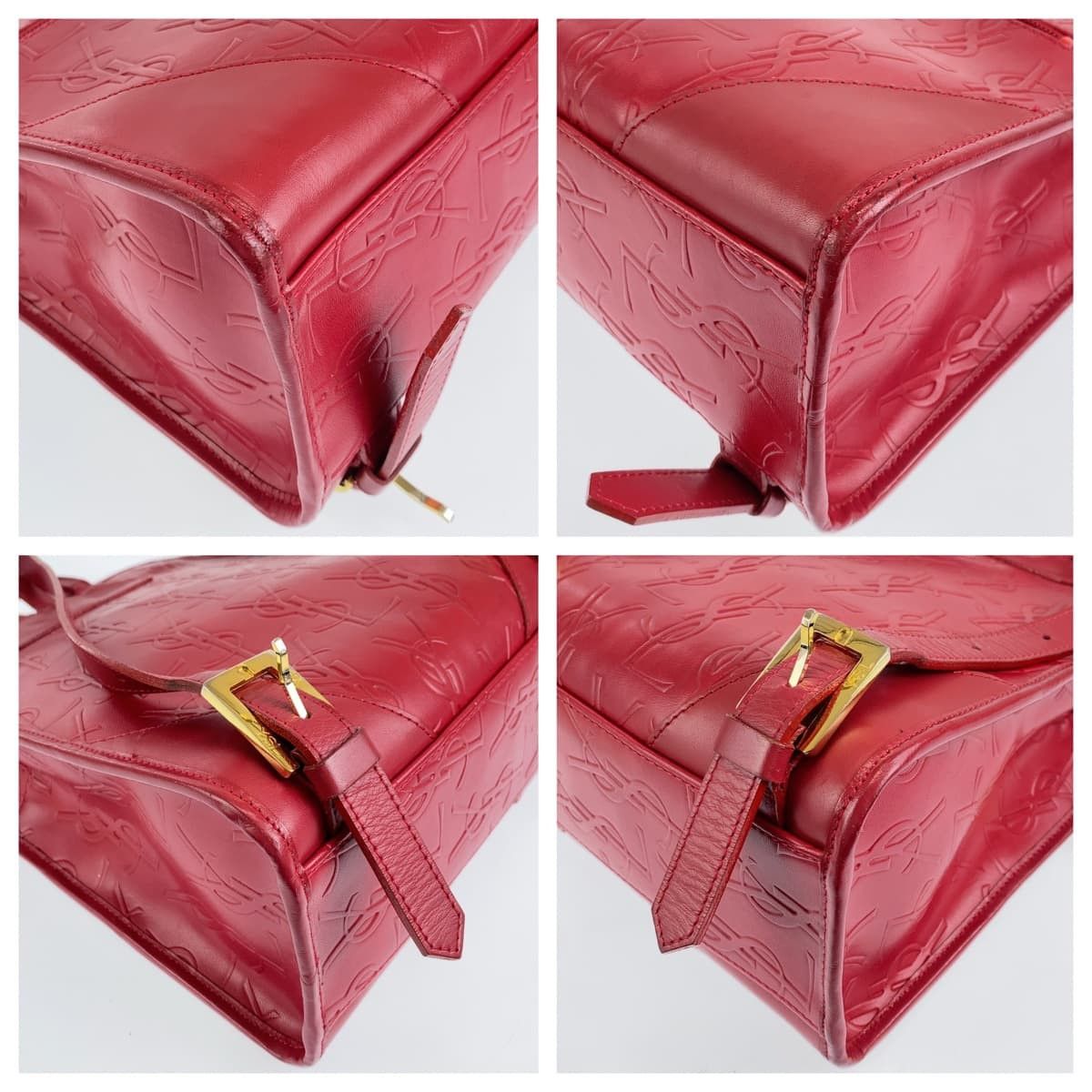 Yves Saint Laurent Yves Saint Laurent Yves Saint Laurent Vintage Red Leather Backpack Leather Backpack in Very Good Condition Size ONE SIZE - 3 Thumbnail