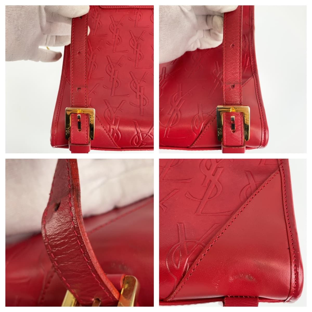 Yves Saint Laurent Yves Saint Laurent Yves Saint Laurent Vintage Red Leather Backpack Leather Backpack in Very Good Condition Size ONE SIZE - 5 Thumbnail