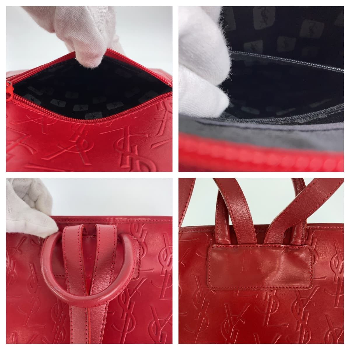 Yves Saint Laurent Yves Saint Laurent Yves Saint Laurent Vintage Red Leather Backpack Leather Backpack in Very Good Condition Size ONE SIZE - 4 Thumbnail