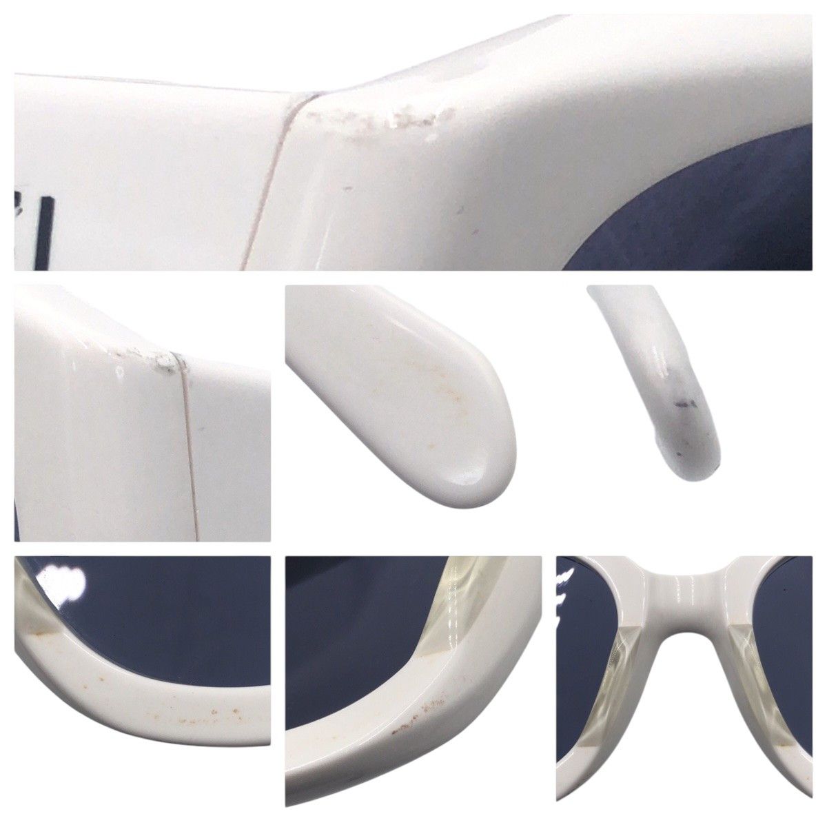 Chanel Chanel Chanel Vintage White Plastic Sunglasses Plastic Sunglasses 05247 10601 in Very Good Condition Size ONE SIZE - 8 Thumbnail