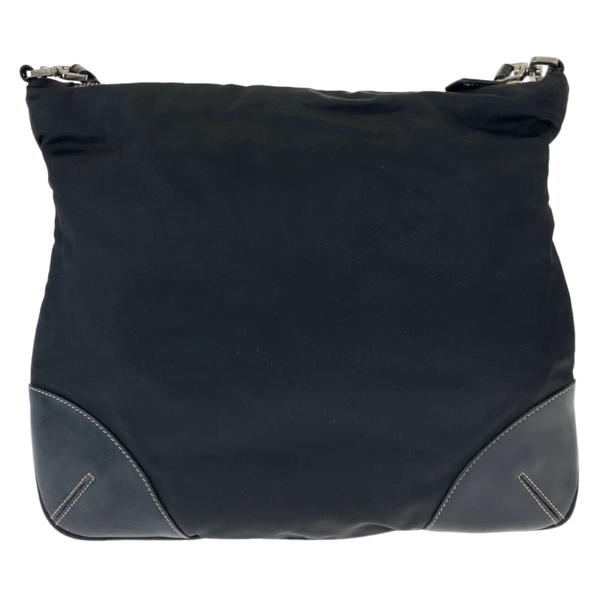 Prada Prada Prada Nylon/Leather Tessuto Triangle Logo Plate Shoulder Bag Canvas Crossbody Bag in Very Good Condition Size ONE SIZE - 2 Thumbnail