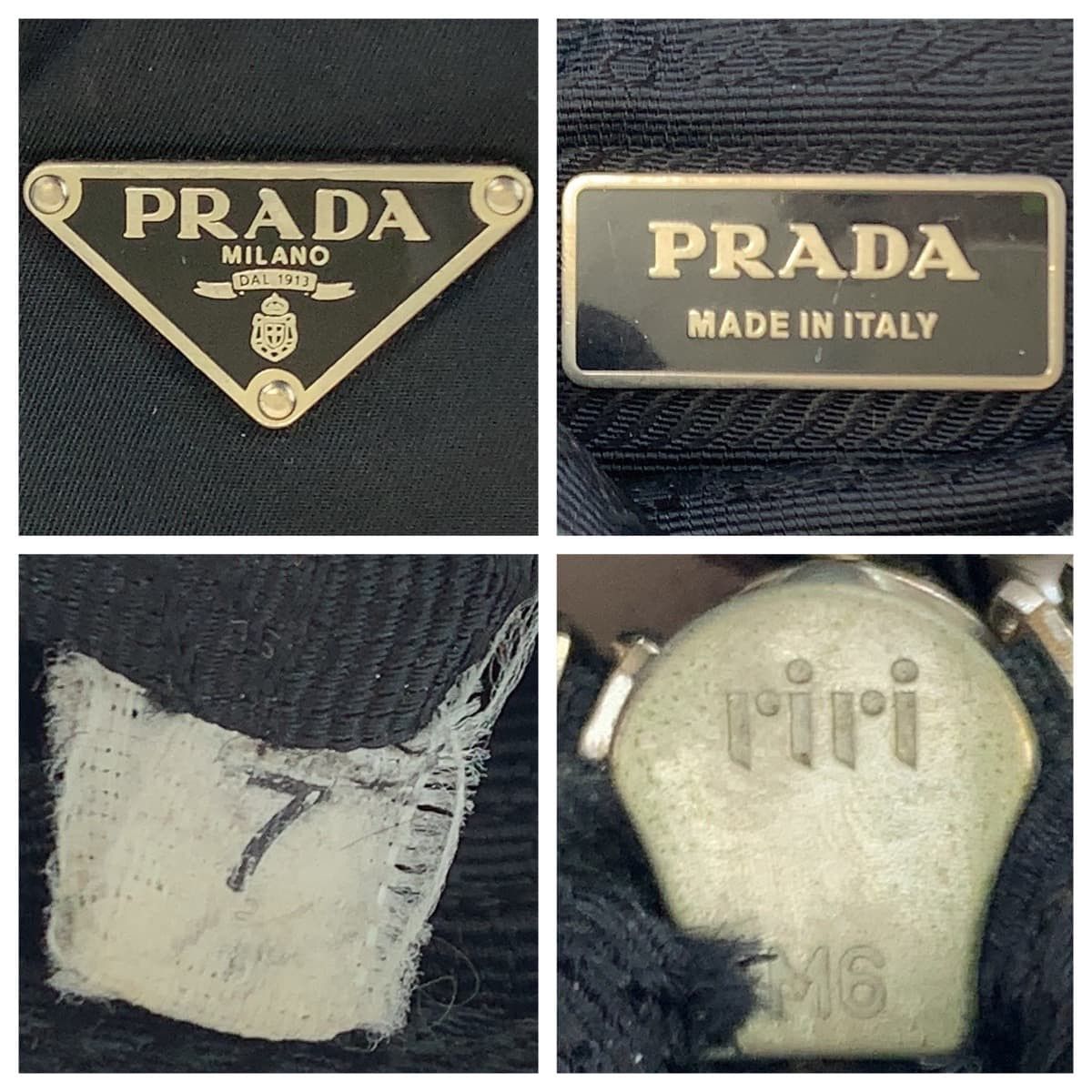 Prada Prada Prada Nylon/Leather Tessuto Triangle Logo Plate Shoulder Bag Canvas Crossbody Bag in Very Good Condition Size ONE SIZE - 4 Thumbnail