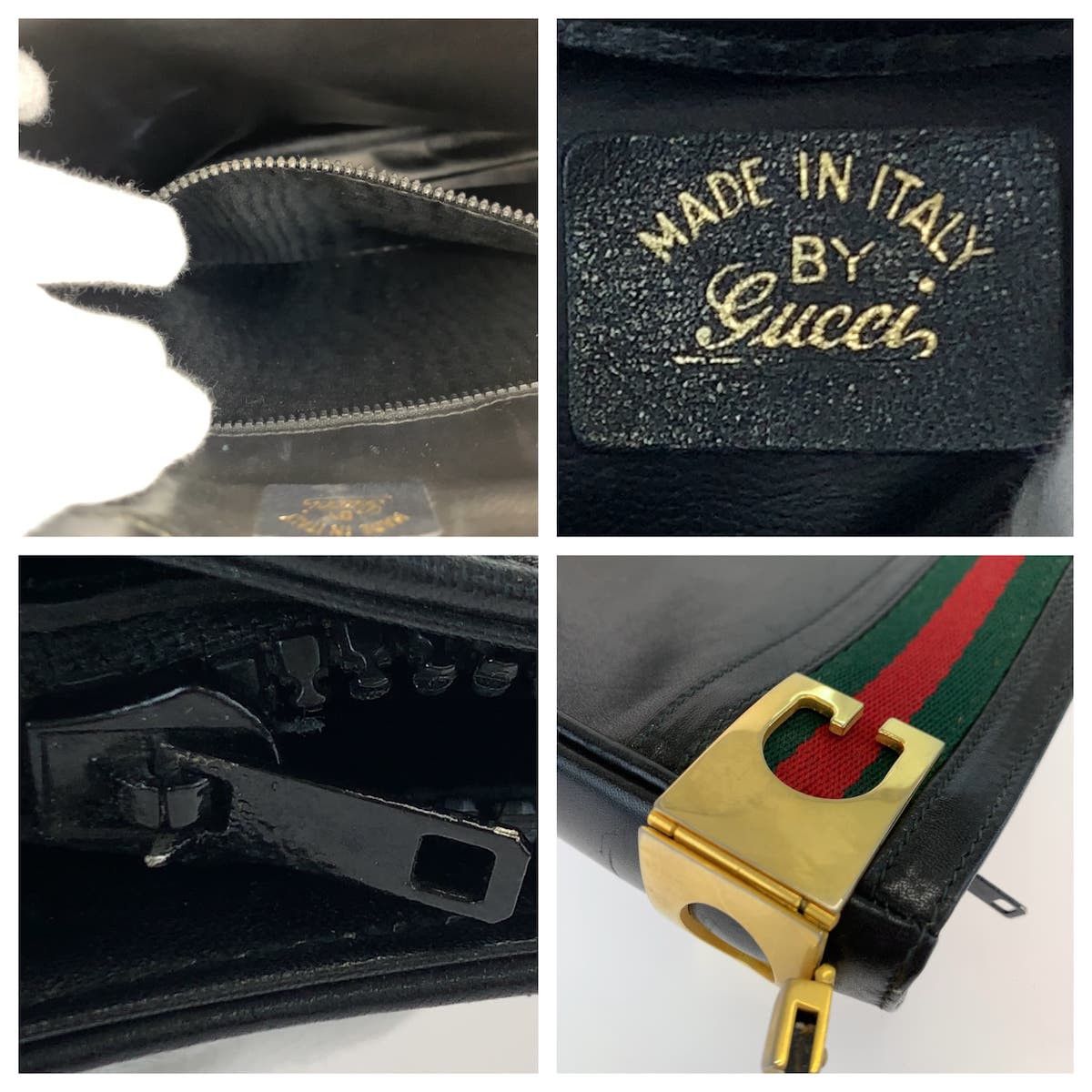 Gucci Gucci Gucci Vintage Black Leather Shoulder Bag 405748 Leather Crossbody Bag 405748 in Very Good Condition Size ONE SIZE - 4 Thumbnail