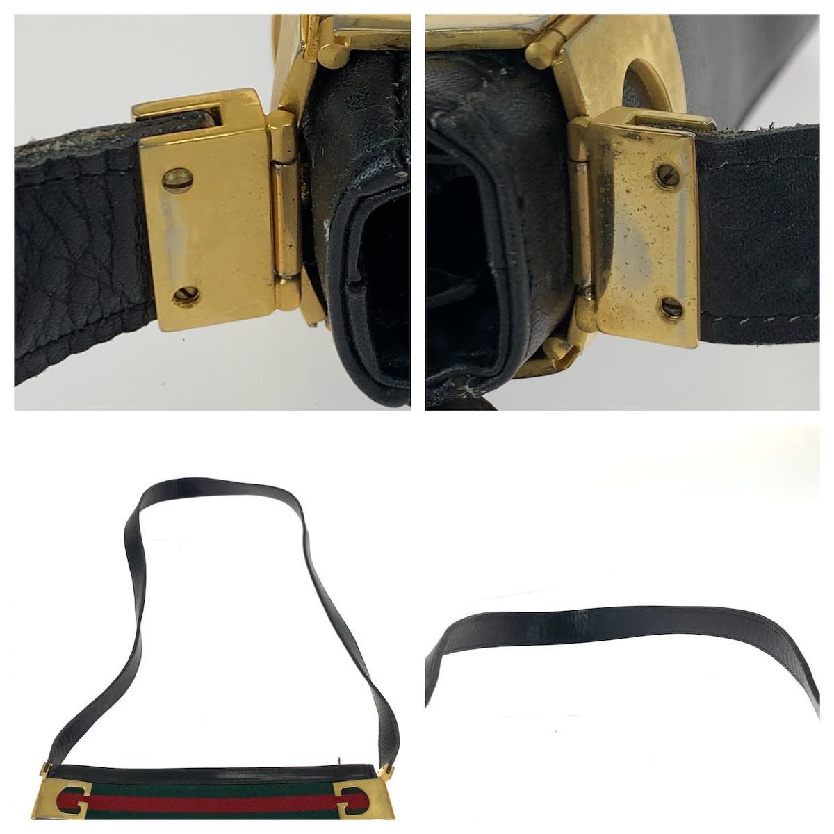 Gucci Gucci Gucci Vintage Black Leather Shoulder Bag 405748 Leather Crossbody Bag 405748 in Very Good Condition Size ONE SIZE - 5 Thumbnail