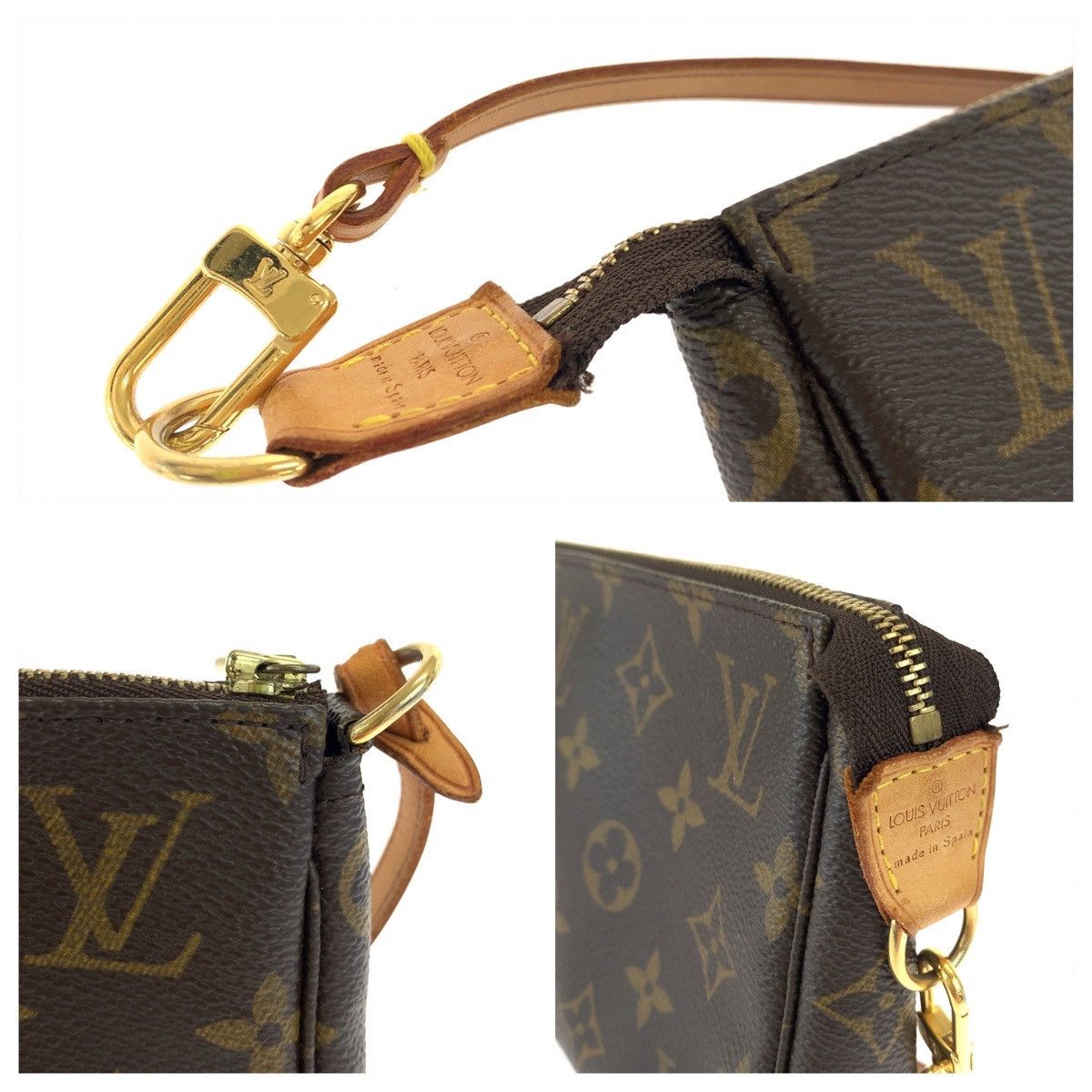 Louis Vuitton Louis Vuitton Louis Vuitton Monogram Brown PVC M51980 Accessory Pouch Handbag Canvas Handbag M51980 in Very Good Condition Size ONE SIZE - 5 Thumbnail