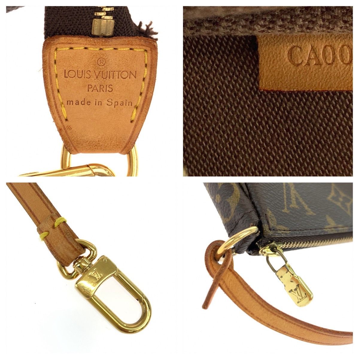 Louis Vuitton Louis Vuitton Louis Vuitton Monogram Brown PVC M51980 Accessory Pouch Handbag Canvas Handbag M51980 in Very Good Condition Size ONE SIZE - 4 Thumbnail