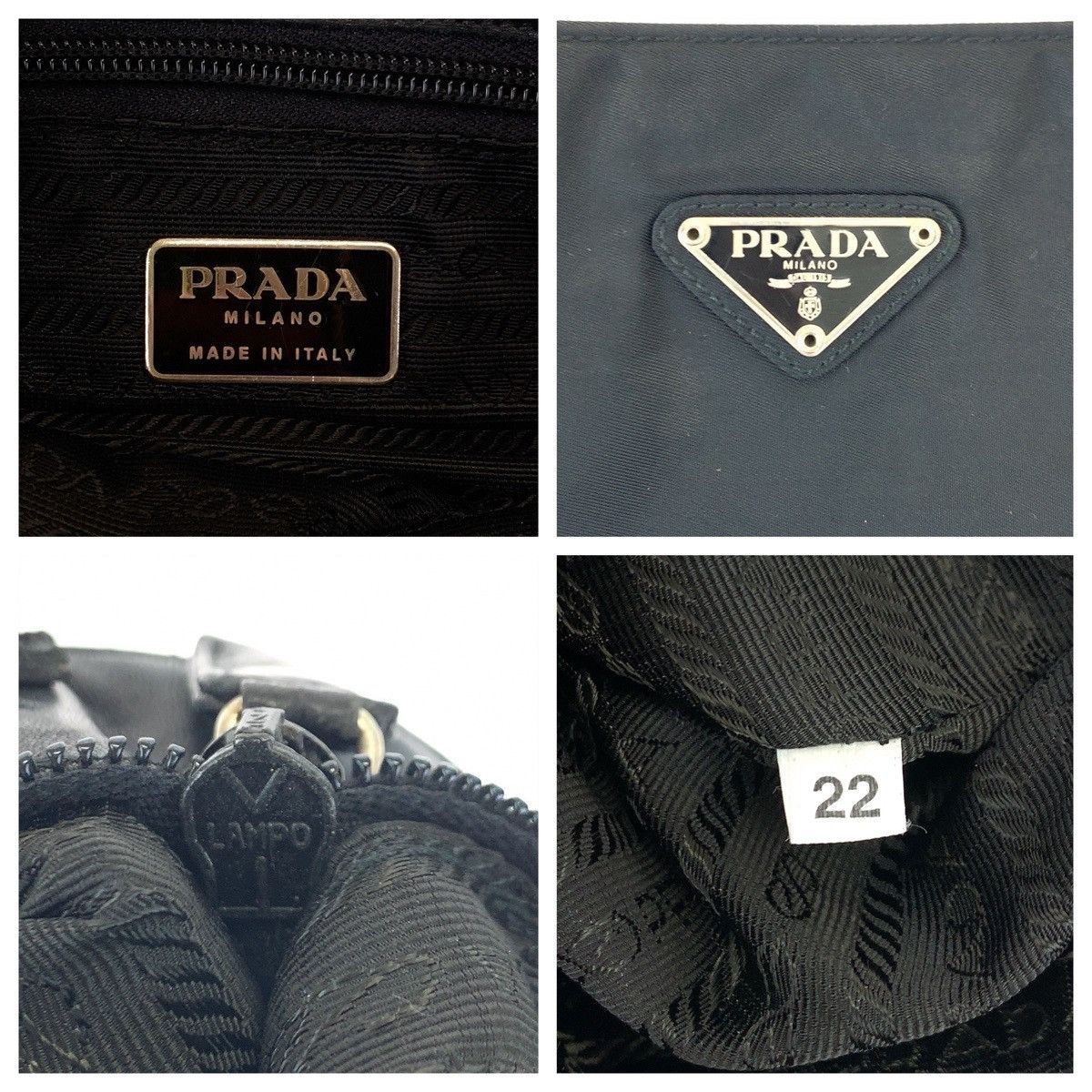 Prada Prada Prada Nylon Tessuto Triangle Logo Tote Bag B9711 Canvas Tote Bag B9711 in Very Good Condition Size ONE SIZE - 4 Thumbnail