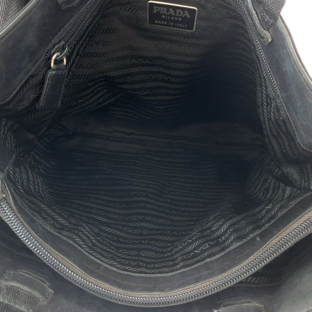 Prada Prada Prada Nylon Tessuto Triangle Logo Tote Bag B9711 Canvas Tote Bag B9711 in Very Good Condition Size ONE SIZE - 9 Thumbnail