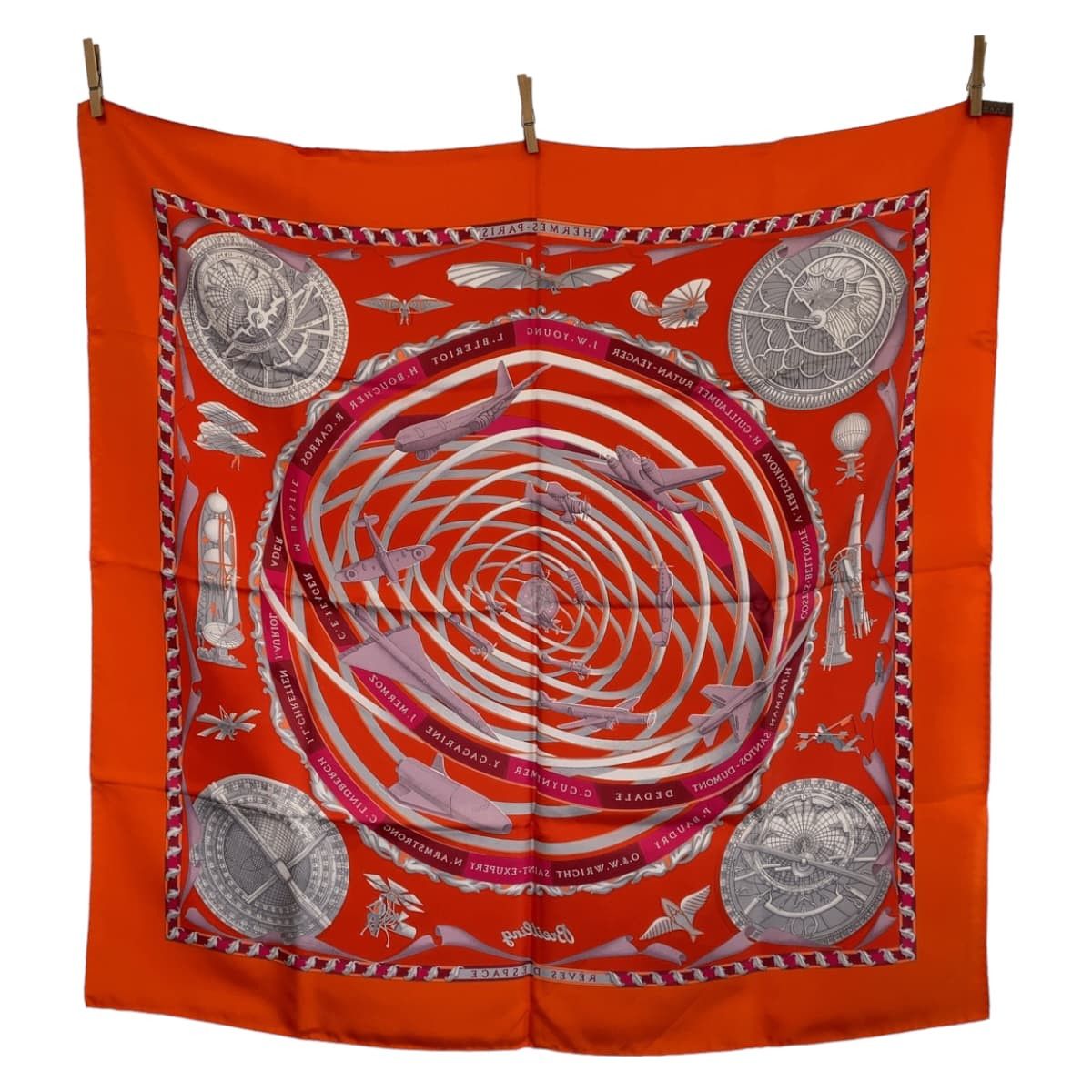 Hermes Hermes Hermes Silk Scarf REVES D'ESPACE Carré 90 Canvas Scarf in Pristine Condition Size ONE SIZE - 2 Thumbnail