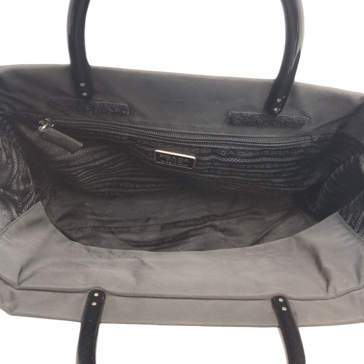 Prada Prada Prada Nylon Tessuto Tote Bag with Triangle Logo Canvas Tote Bag in Very Good Condition Size ONE SIZE - 8 Thumbnail