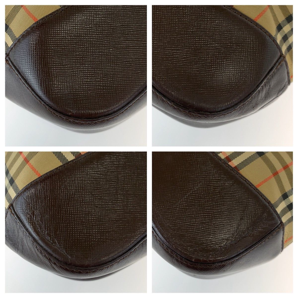 Burberry Burberry Burberry Nova Check Canvas/Leather Tote Bag Canvas Tote Bag in Very Good Condition Size ONE SIZE - 3 Thumbnail