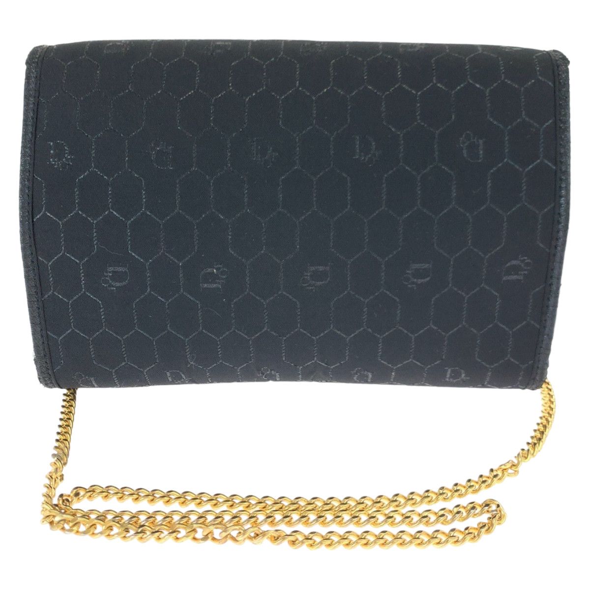 Dior Dior Dior Vintage Honeycomb Black Canvas Chain Shoulder Bag Canvas Crossbody Bag in Very Good Condition Size ONE SIZE - 2 Thumbnail