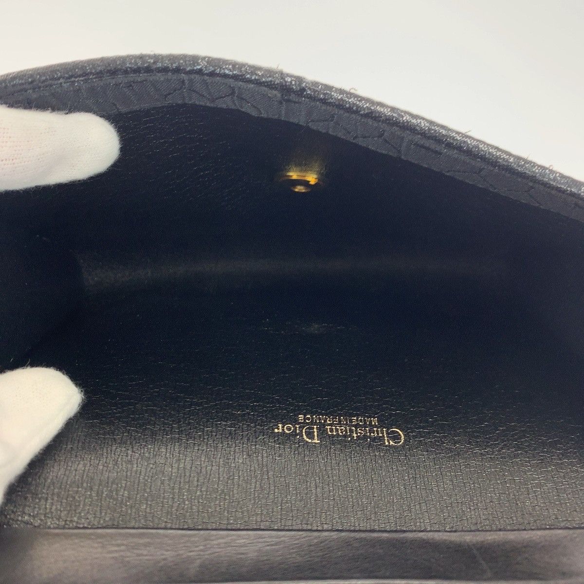 Dior Dior Dior Vintage Honeycomb Black Canvas Chain Shoulder Bag Canvas Crossbody Bag in Very Good Condition Size ONE SIZE - 8 Thumbnail